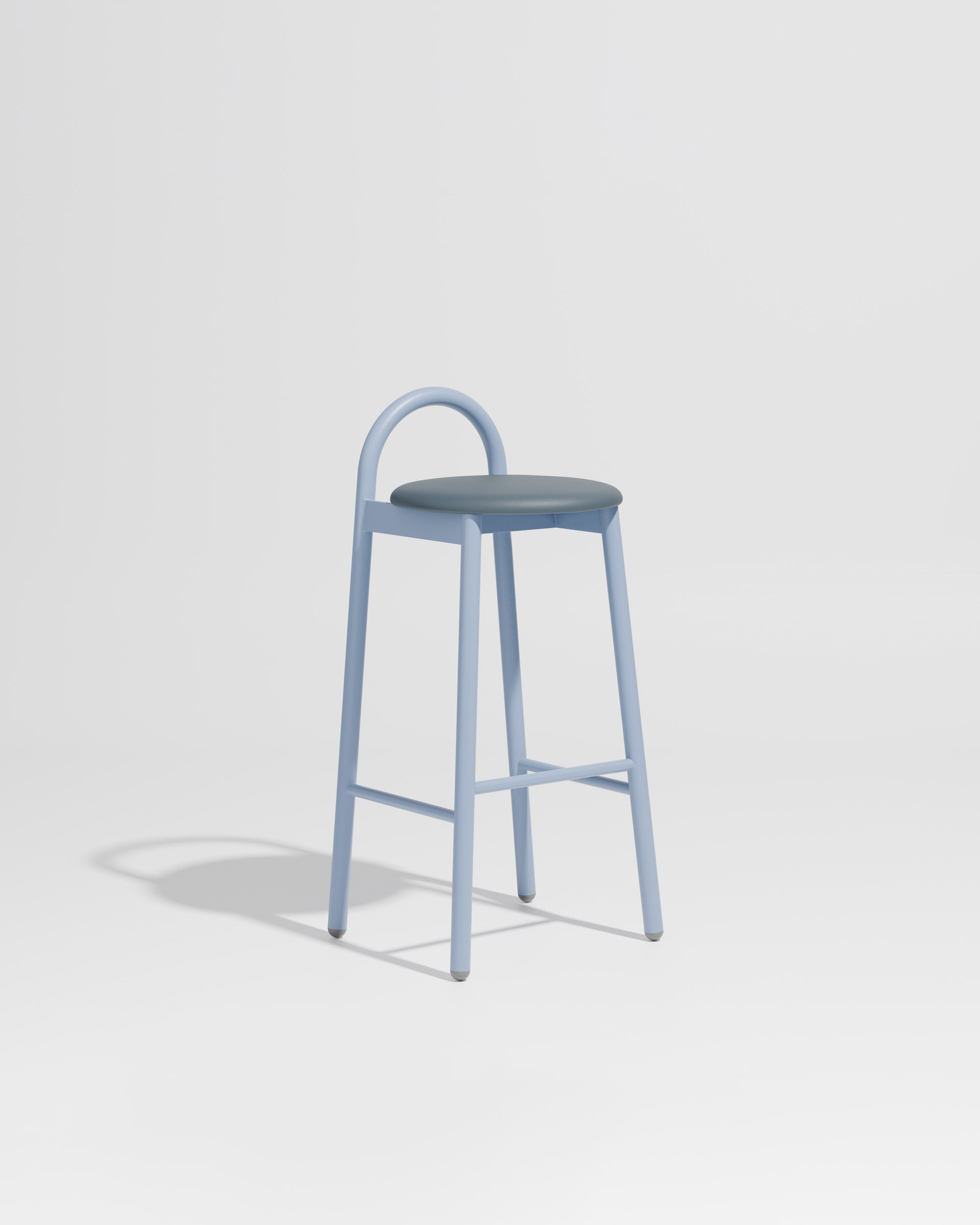 Bobby Bar Stool Metal Upholstered | Daniel Tucker | DesignByThem ** Knoll Prairie 051 / Chalk Blue (Outdoor Suitable)