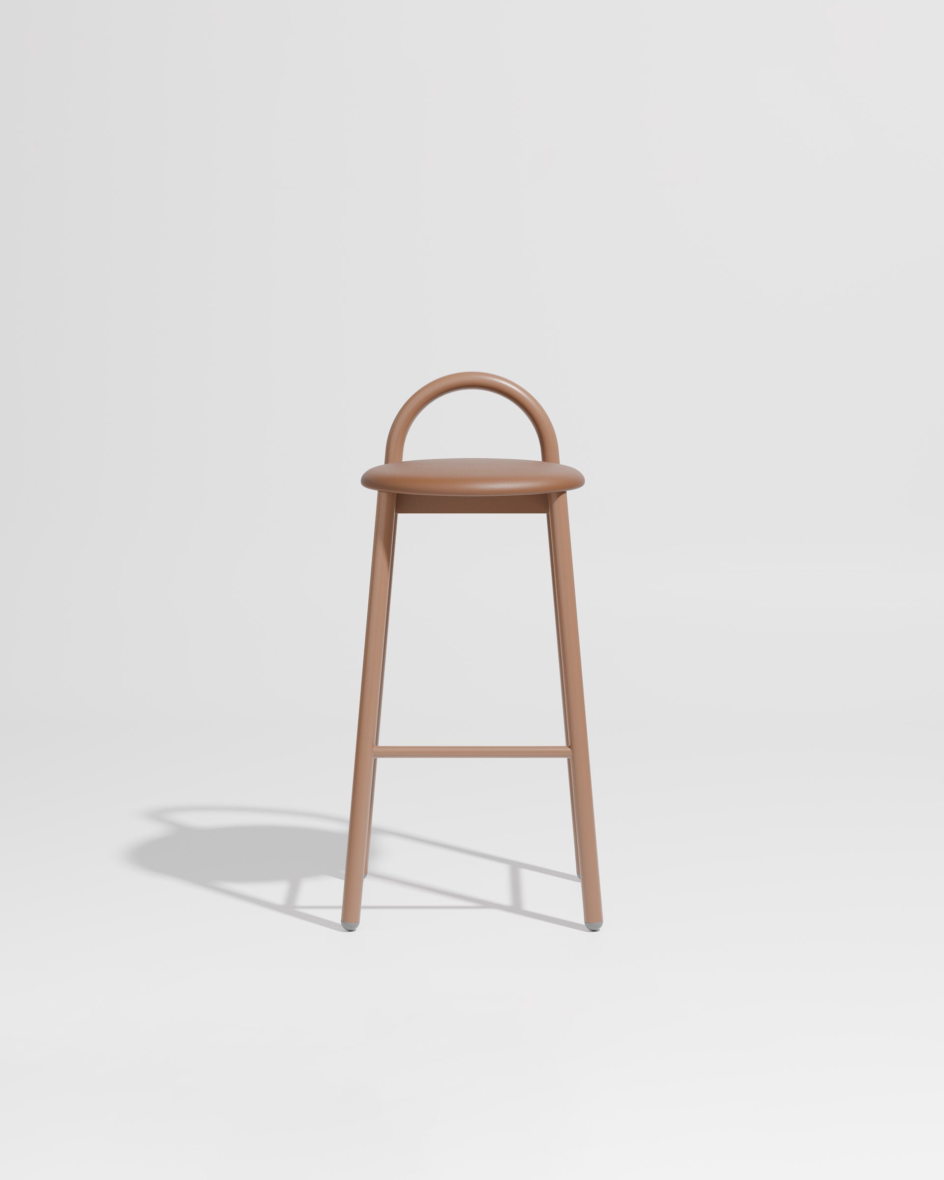 Bobby Bar Stool Metal Upholstered | Daniel Tucker | DesignByThem ** Knoll Prairie 027 / Nutmeg (Outdoor Suitable)