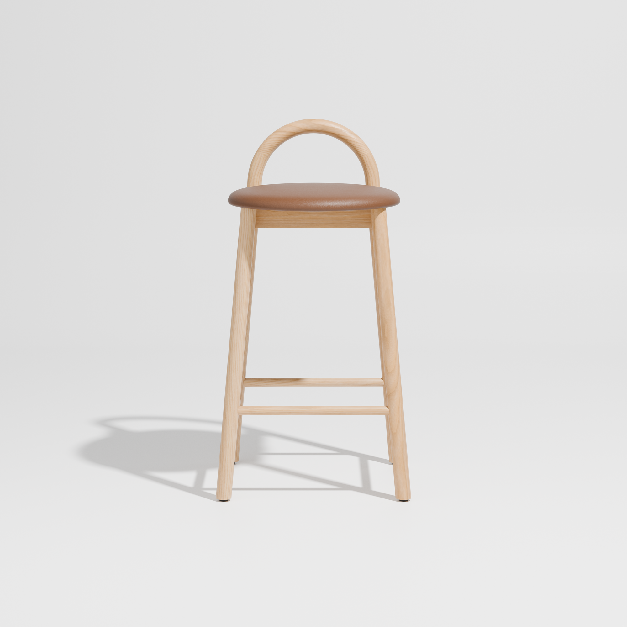 Bobby Timber Bar Counter Stool with Seat Pad | DesignByThem ** Knoll Prairie 027 / Ash