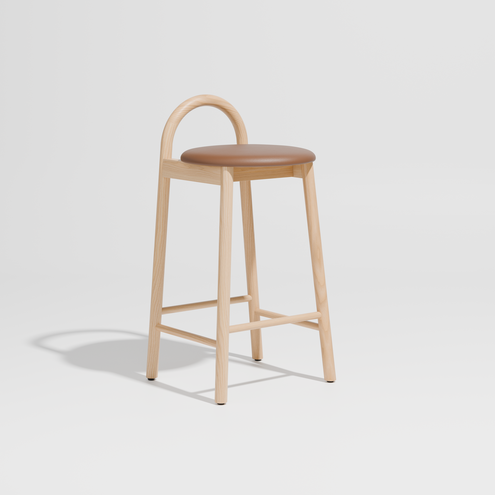 Bobby Timber Bar Counter Stool with Seat Pad | DesignByThem ** Knoll Prairie 027 / Ash