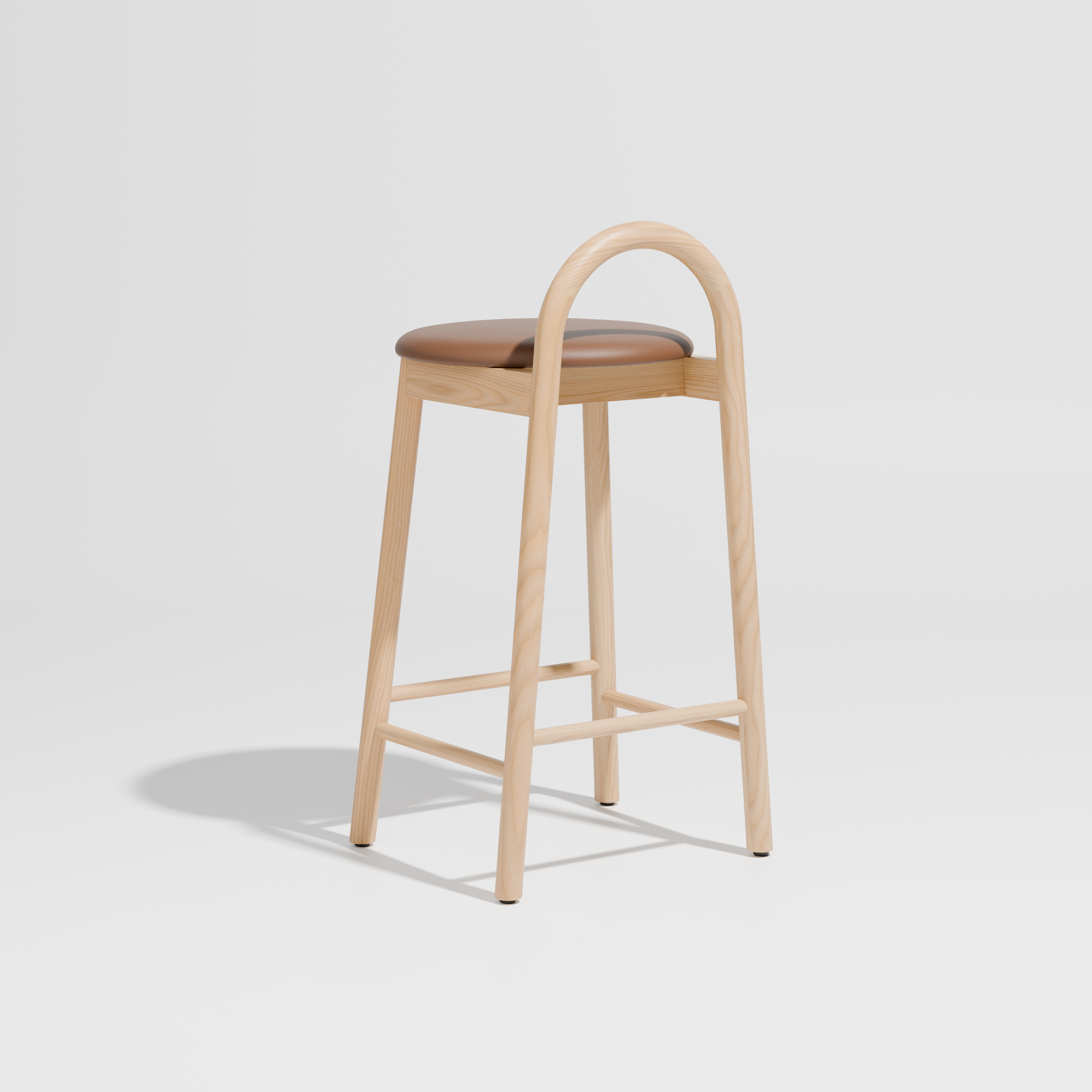 Bobby Timber Bar Counter Stool with Seat Pad | DesignByThem ** Knoll Prairie 027 / Ash