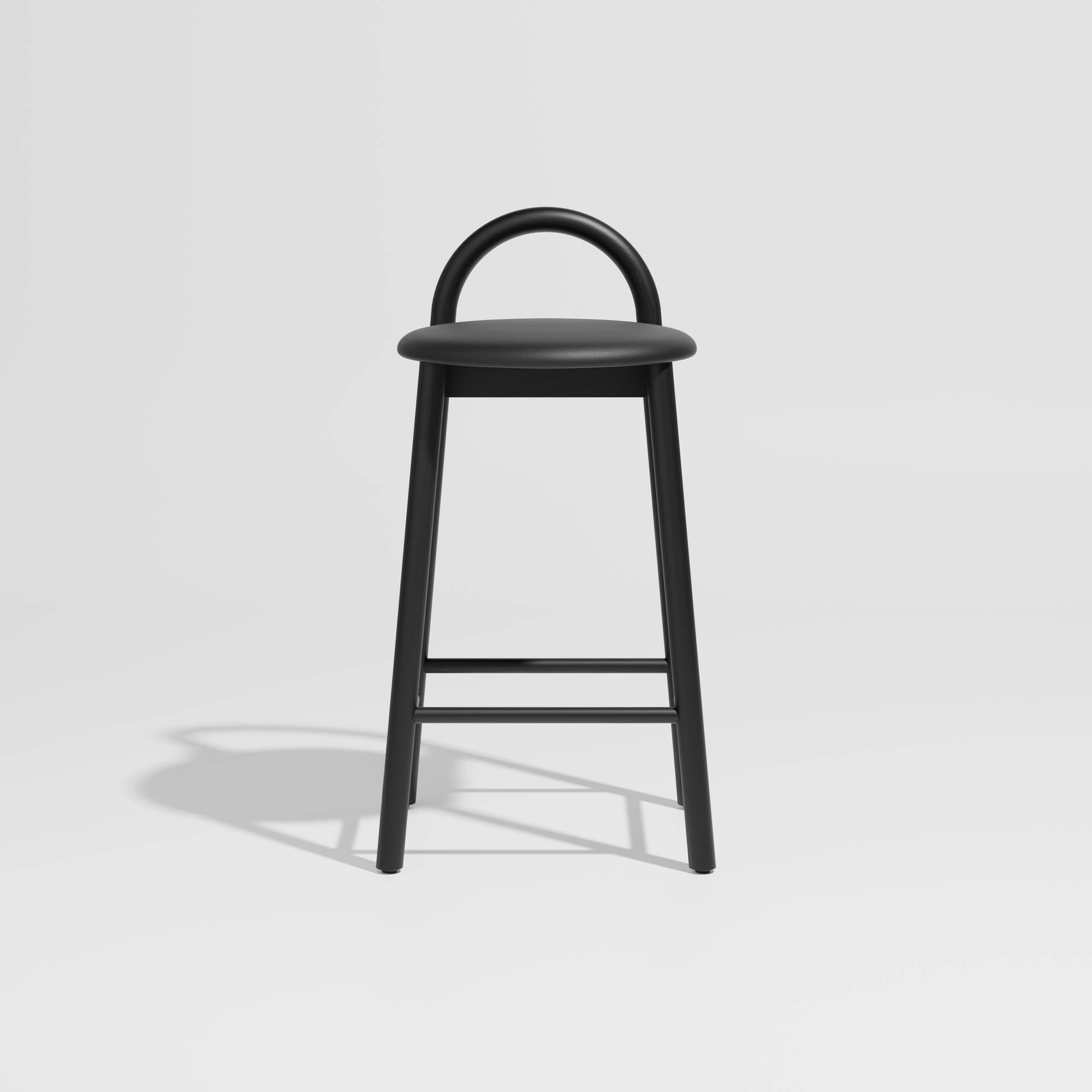 Bobby Timber Bar Counter Stool with Seat Pad | DesignByThem ** Knoll Prairie 018 / Black Ash