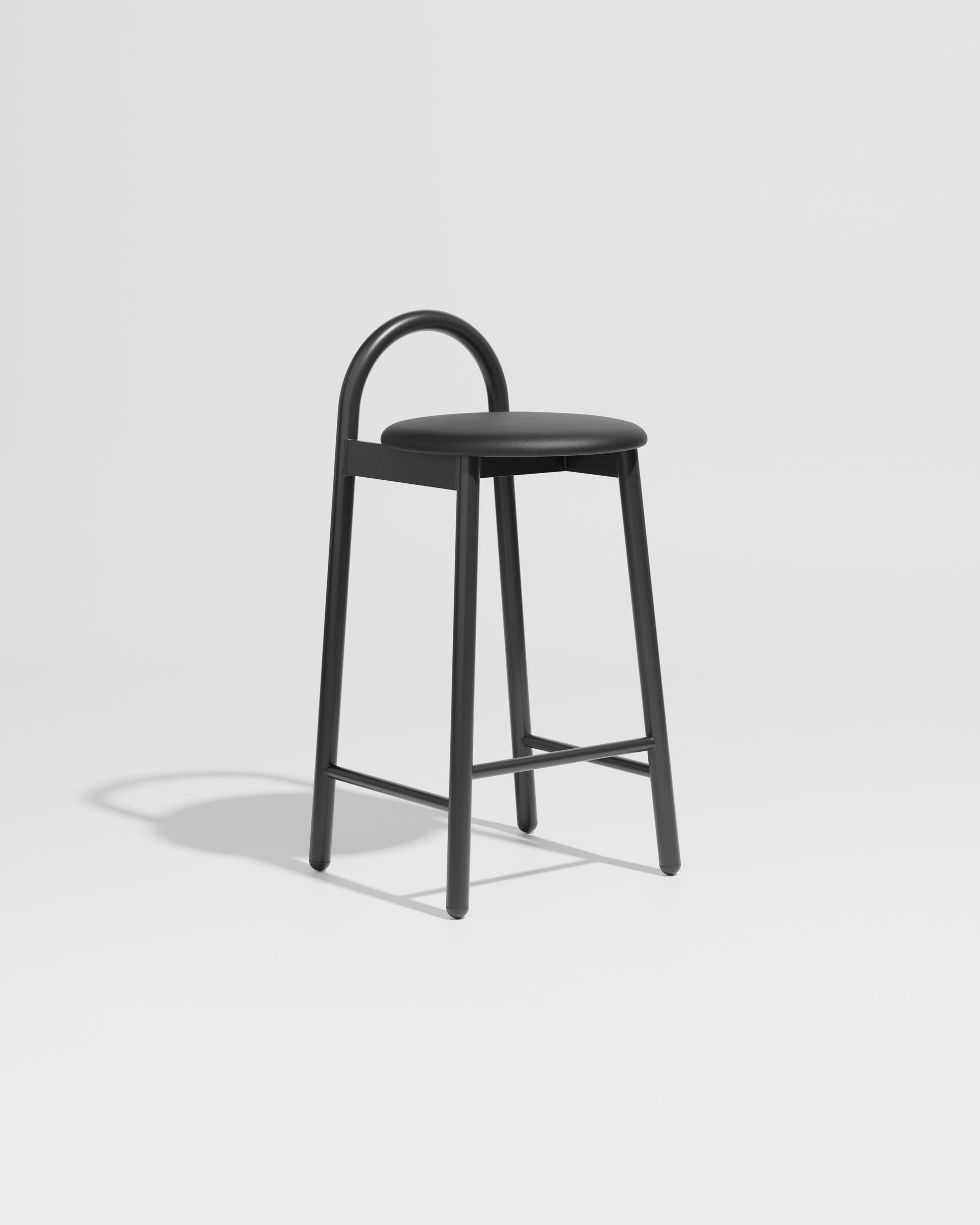 Bobby Counter Stool Metal Upholstered | Daniel Tucker | DesignByThem ** Knoll Prairie 018 / Black (Outdoor Suitable)