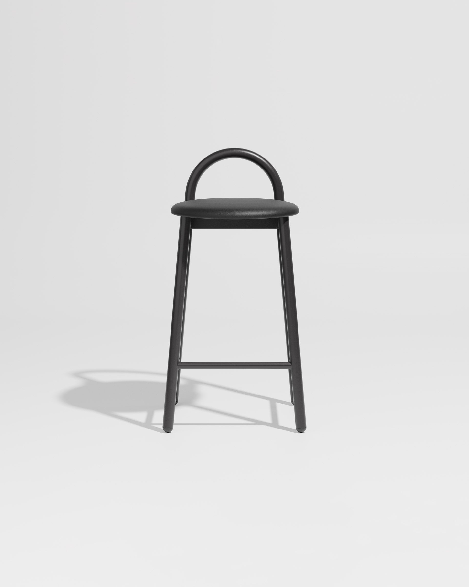 Bobby Counter Stool Metal Upholstered | Daniel Tucker | DesignByThem ** Knoll Prairie 018 / Black (Outdoor Suitable)