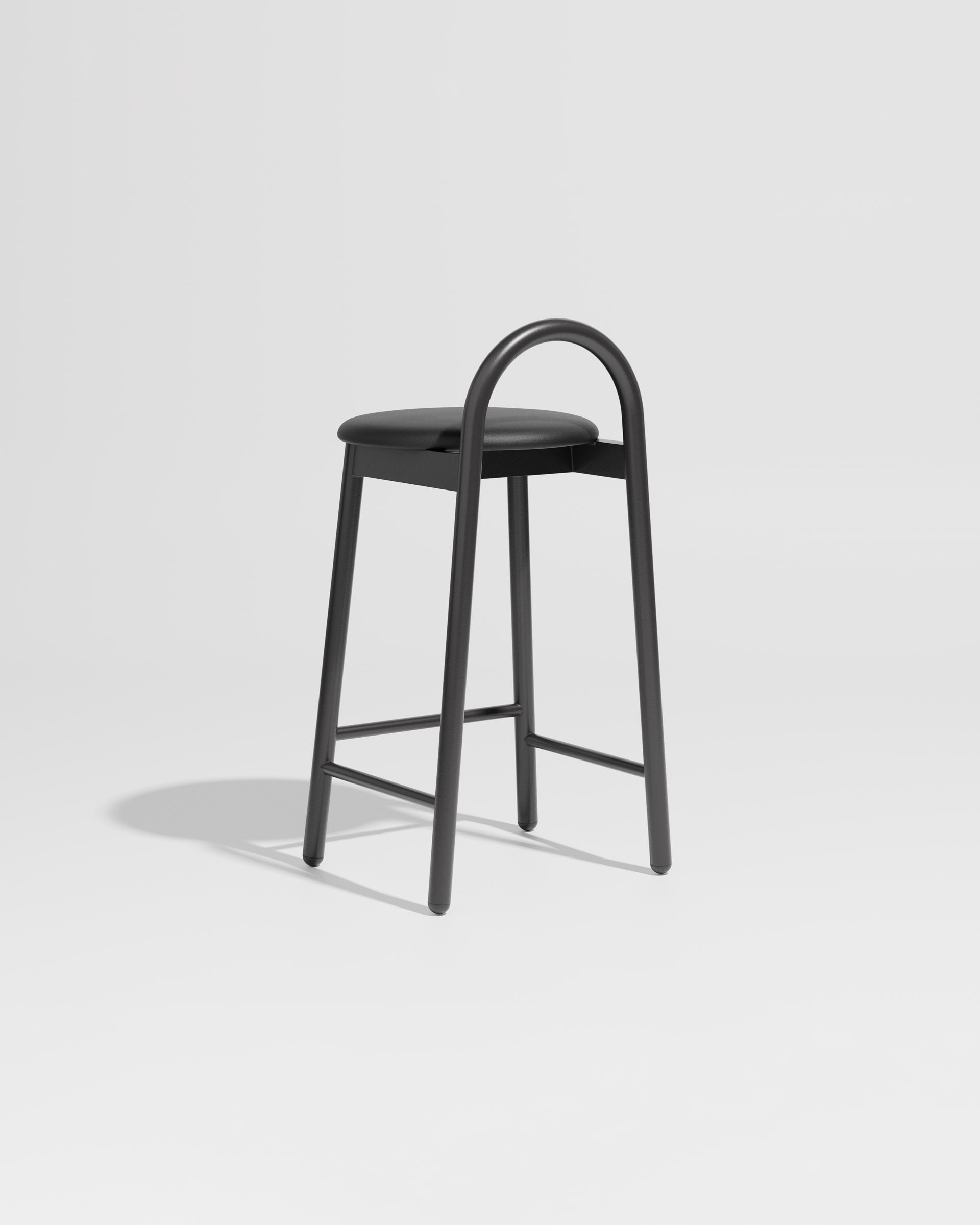 Bobby Counter Stool Metal Upholstered | Daniel Tucker | DesignByThem ** Knoll Prairie 018 / Black (Outdoor Suitable)