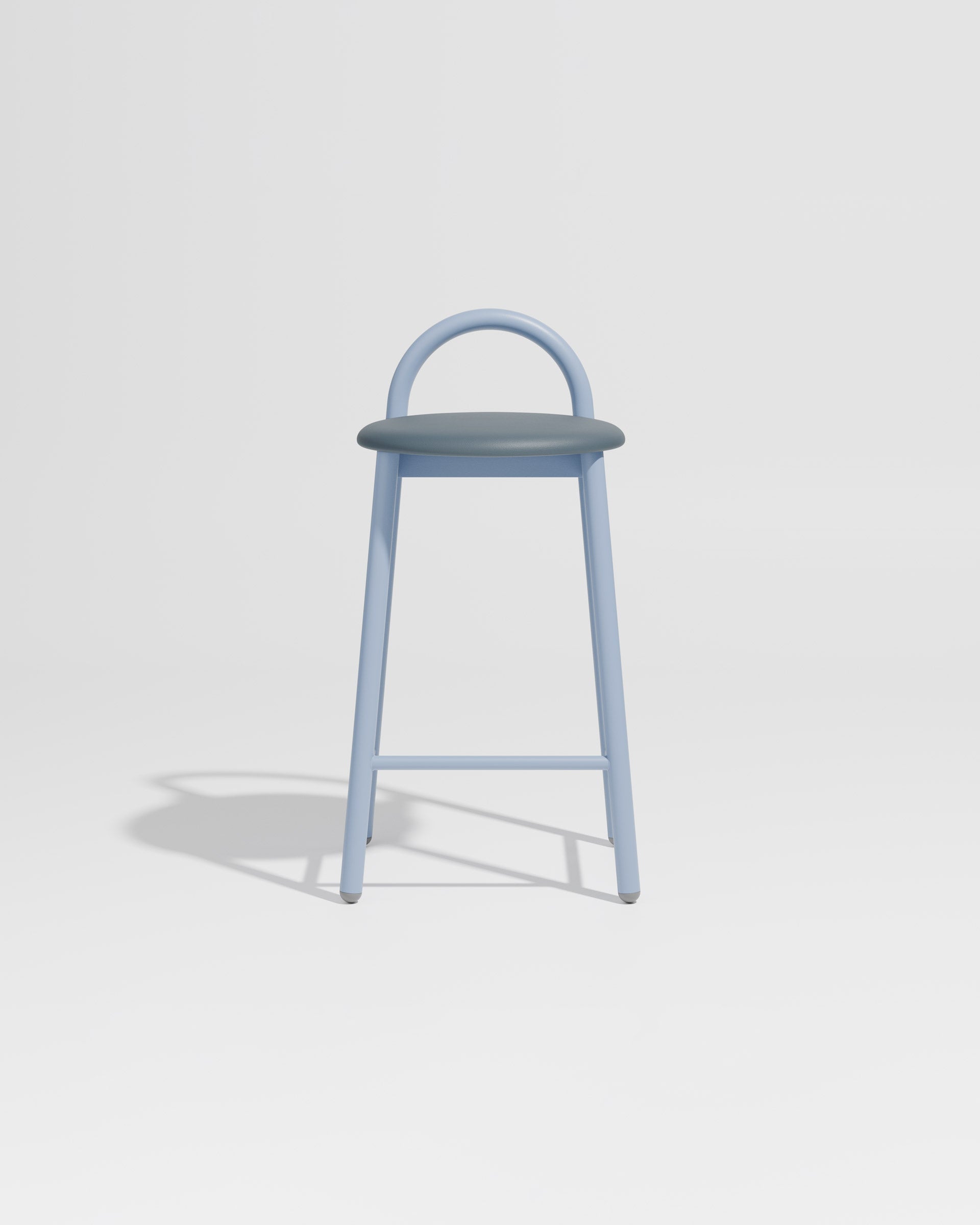 Bobby Counter Stool Metal Upholstered | Daniel Tucker | DesignByThem ** Knoll Prairie 051 / Chalk Blue (Outdoor Suitable)