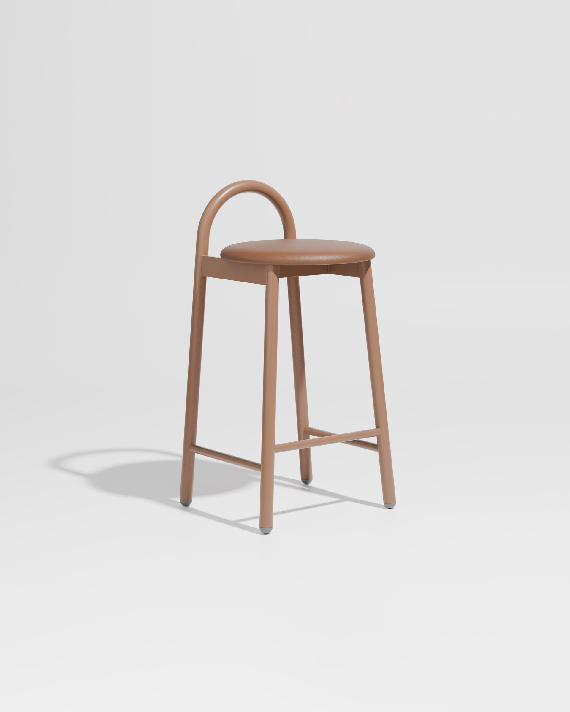 Bobby Counter Stool Metal Upholstered | Daniel Tucker | DesignByThem ** Knoll Prairie 027 / Nutmeg (Outdoor Suitable)