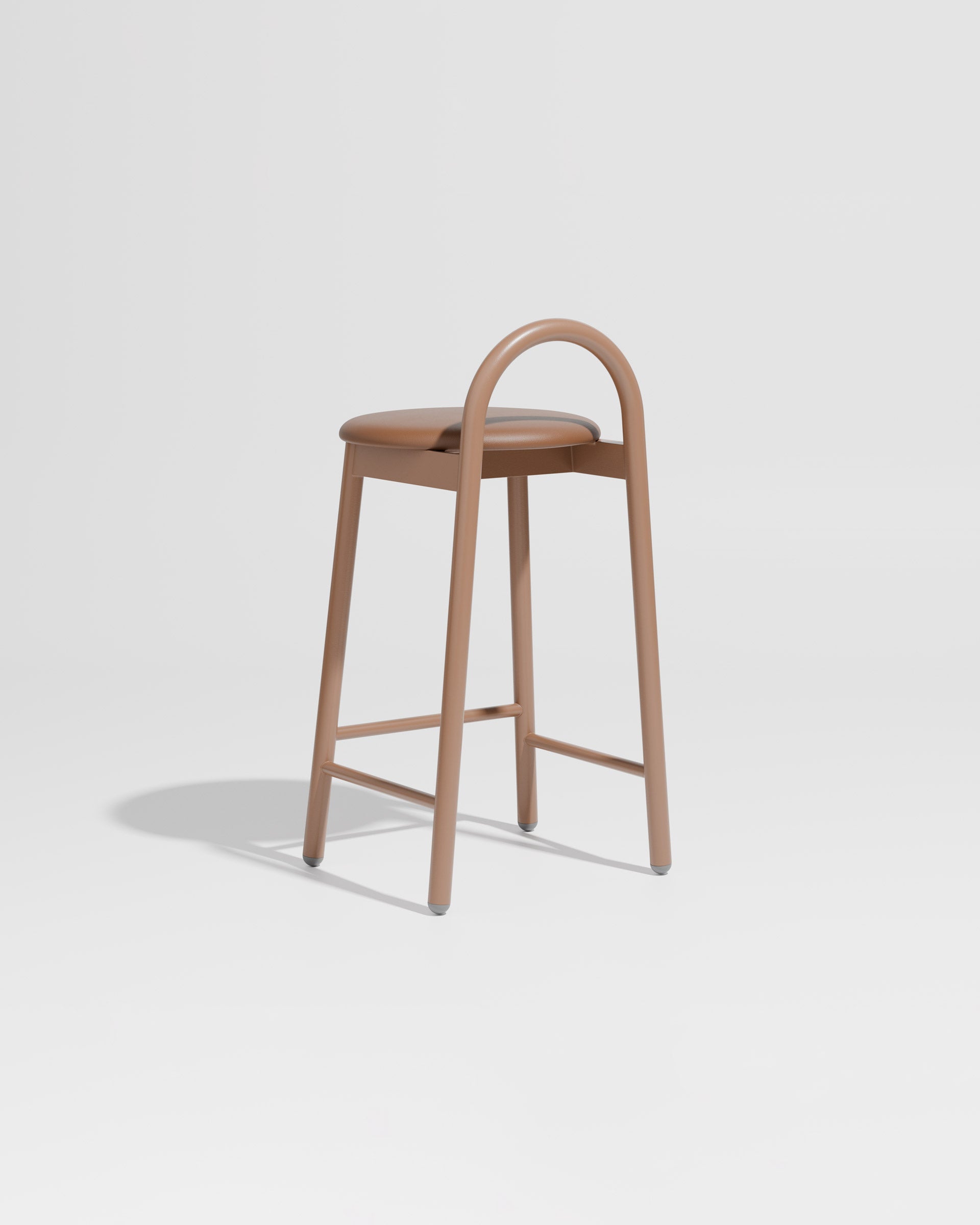 Bobby Counter Stool Metal Upholstered | Daniel Tucker | DesignByThem ** Knoll Prairie 027 / Nutmeg (Outdoor Suitable)