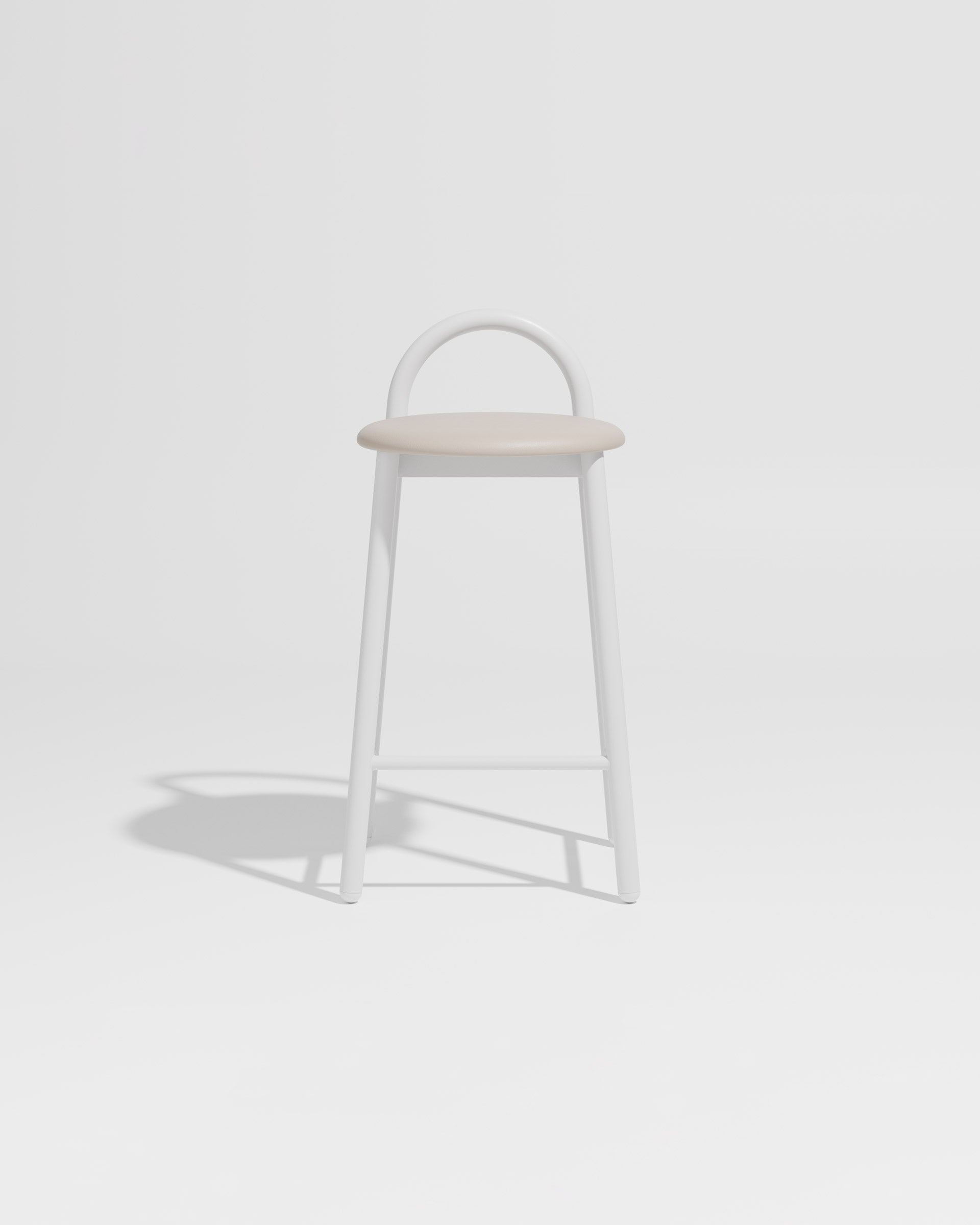 Bobby Counter Stool Metal Upholstered | Daniel Tucker | DesignByThem ** Knoll Prairie 020 / White (Outdoor Suitable)