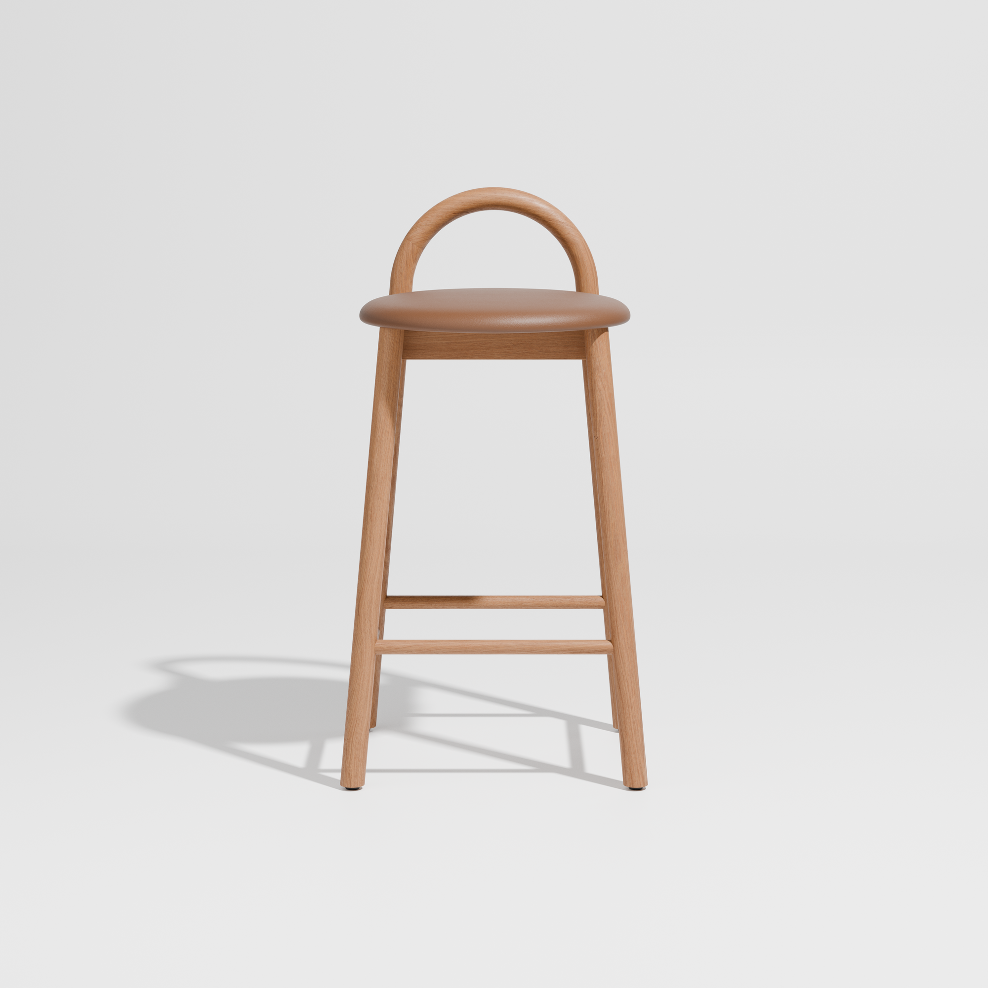 Bobby Timber Bar Counter Stool with Seat Pad | DesignByThem ** Knoll Prairie 027 / Oak