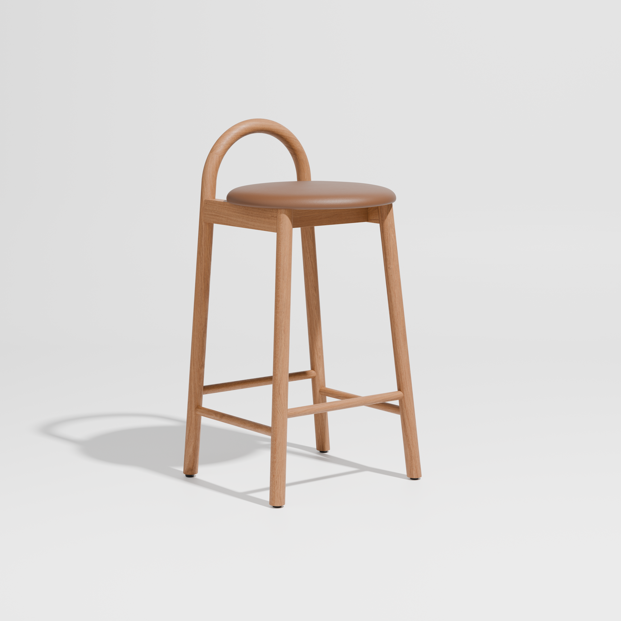 Bobby Timber Bar Counter Stool with Seat Pad | DesignByThem ** Knoll Prairie 027 / Oak