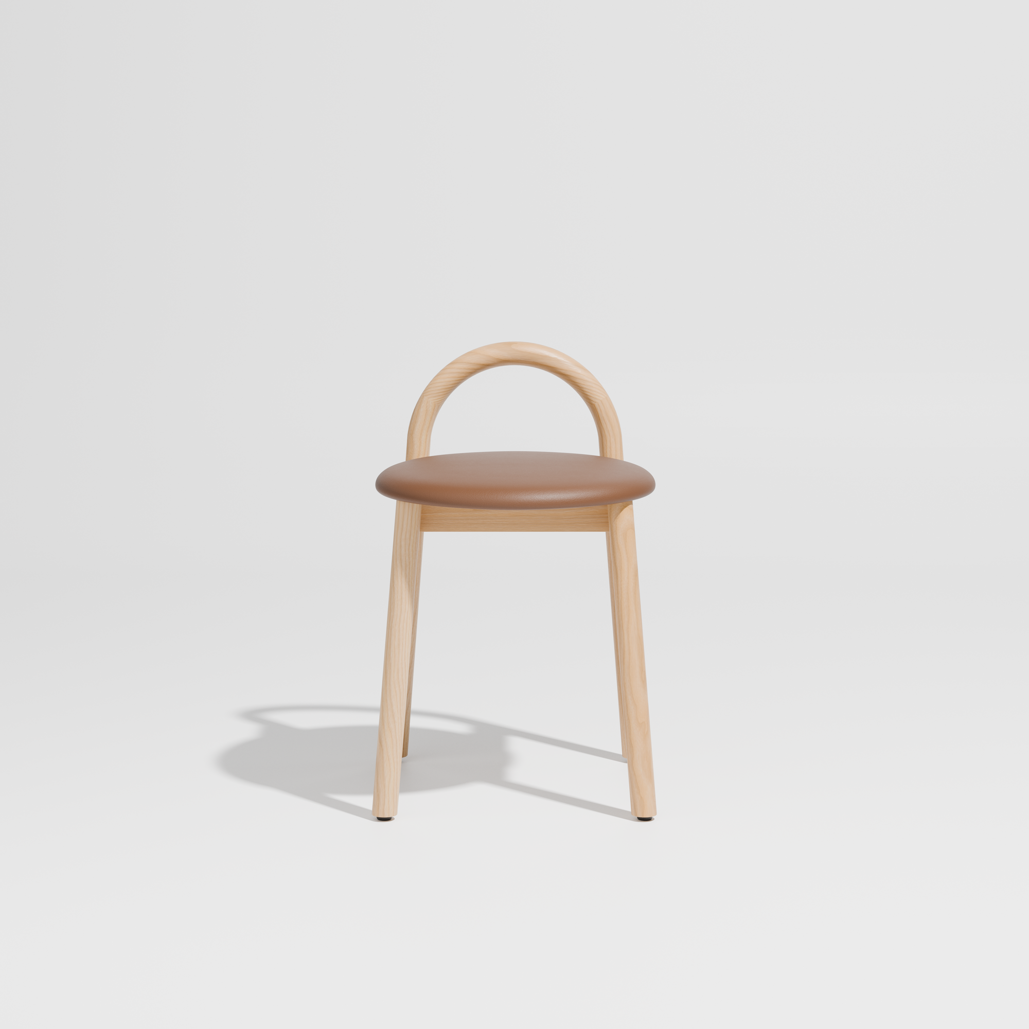 Bobby Timber Low Stool with Seat Pad | DesignByThem ** Knoll Prairie 027 / Ash