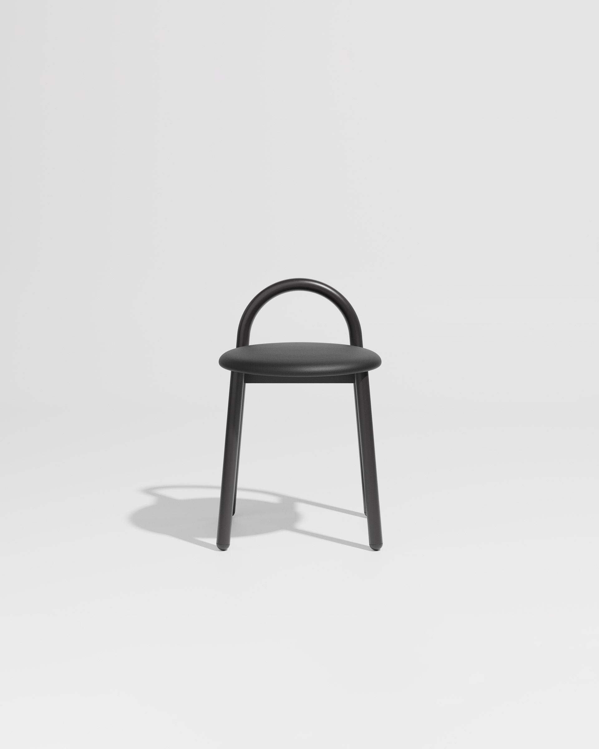 Bobby Stool Metal Upholstered | Daniel Tucker | DesignByThem ** Knoll Prairie 018 / Black (Outdoor Suitable)