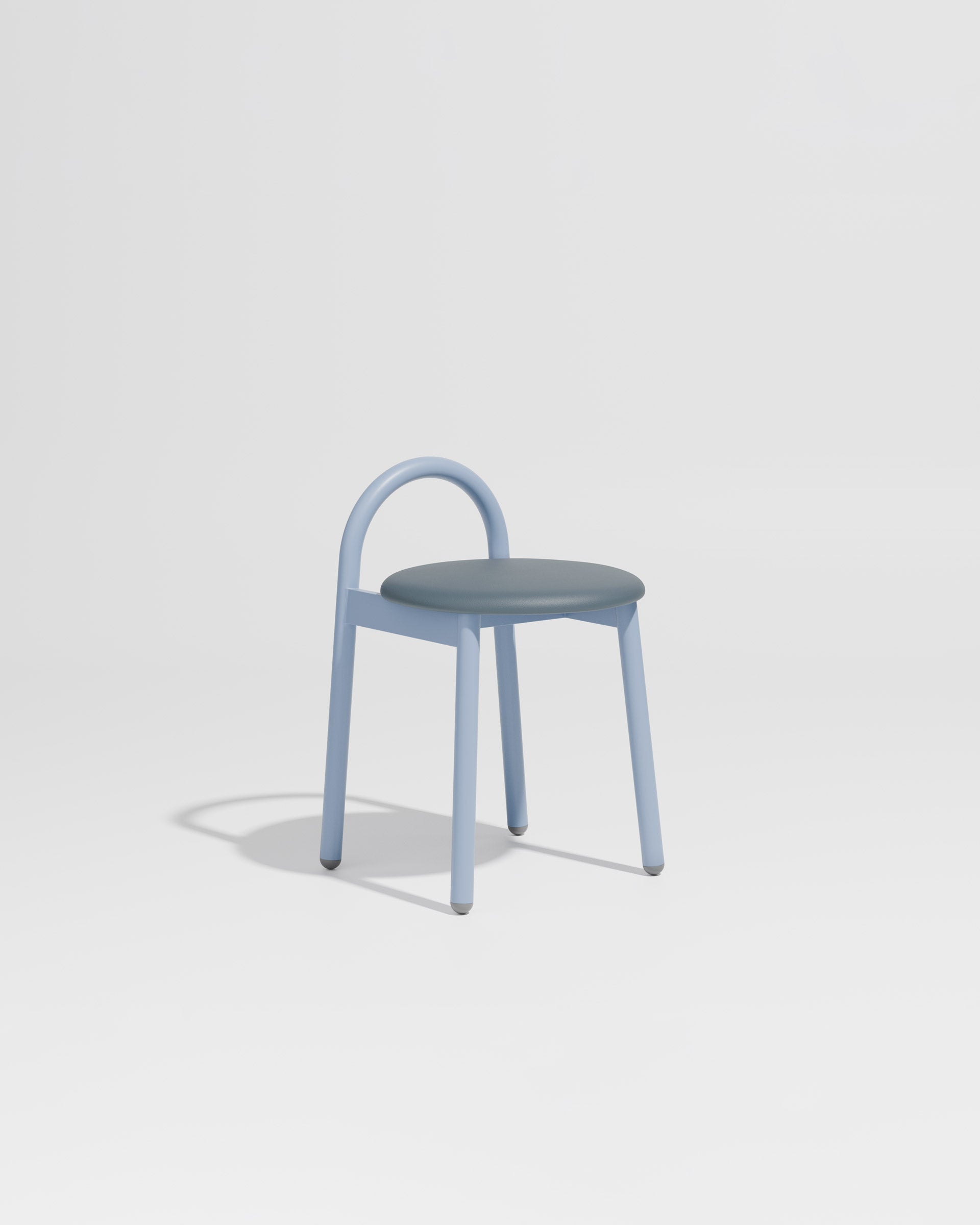 Bobby Stool Metal Upholstered | Daniel Tucker | DesignByThem ** Knoll Prairie 051 / Chalk Blue (Outdoor Suitable)