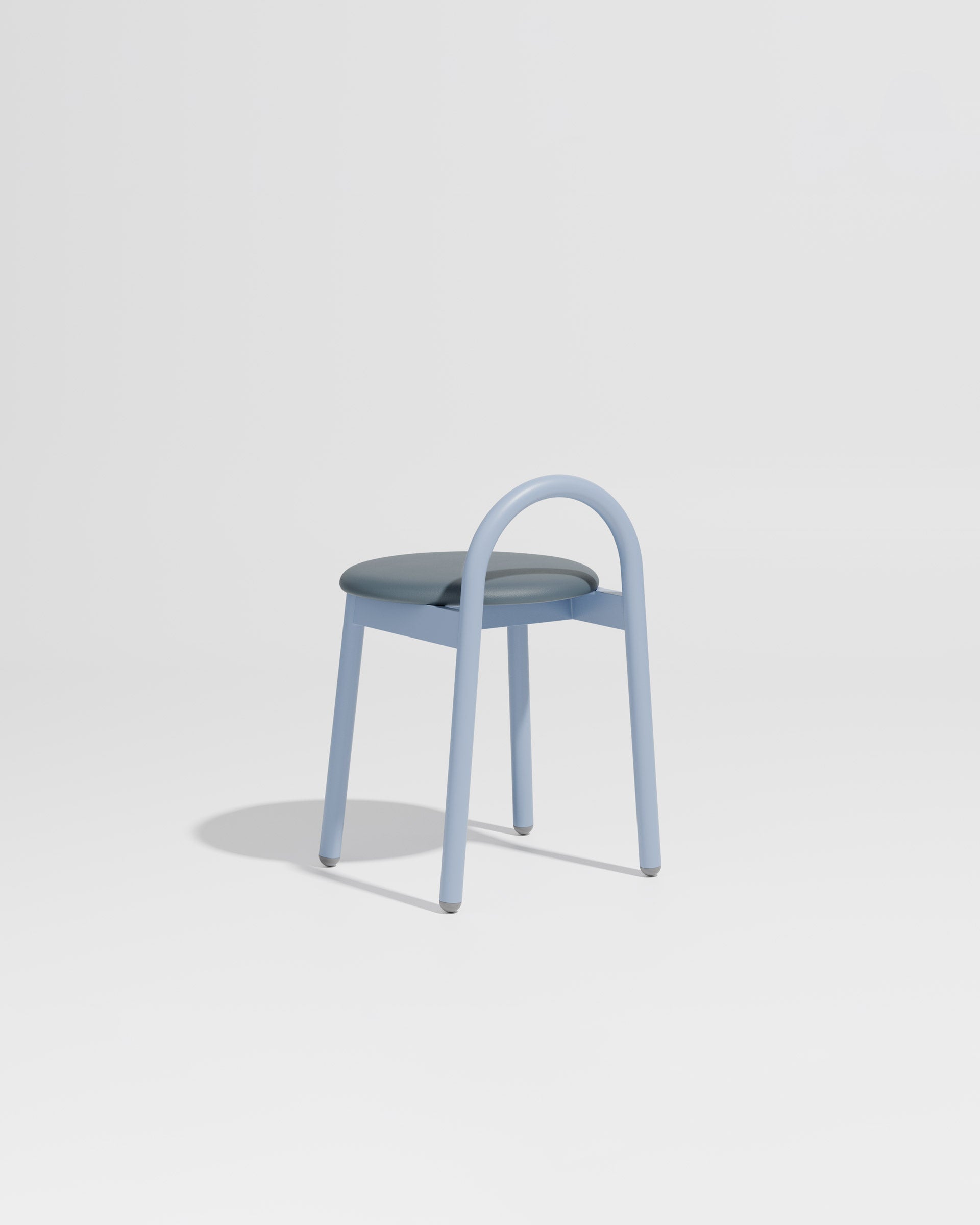 Bobby Stool Metal Upholstered | Daniel Tucker | DesignByThem ** Knoll Prairie 051 / Chalk Blue (Outdoor Suitable)