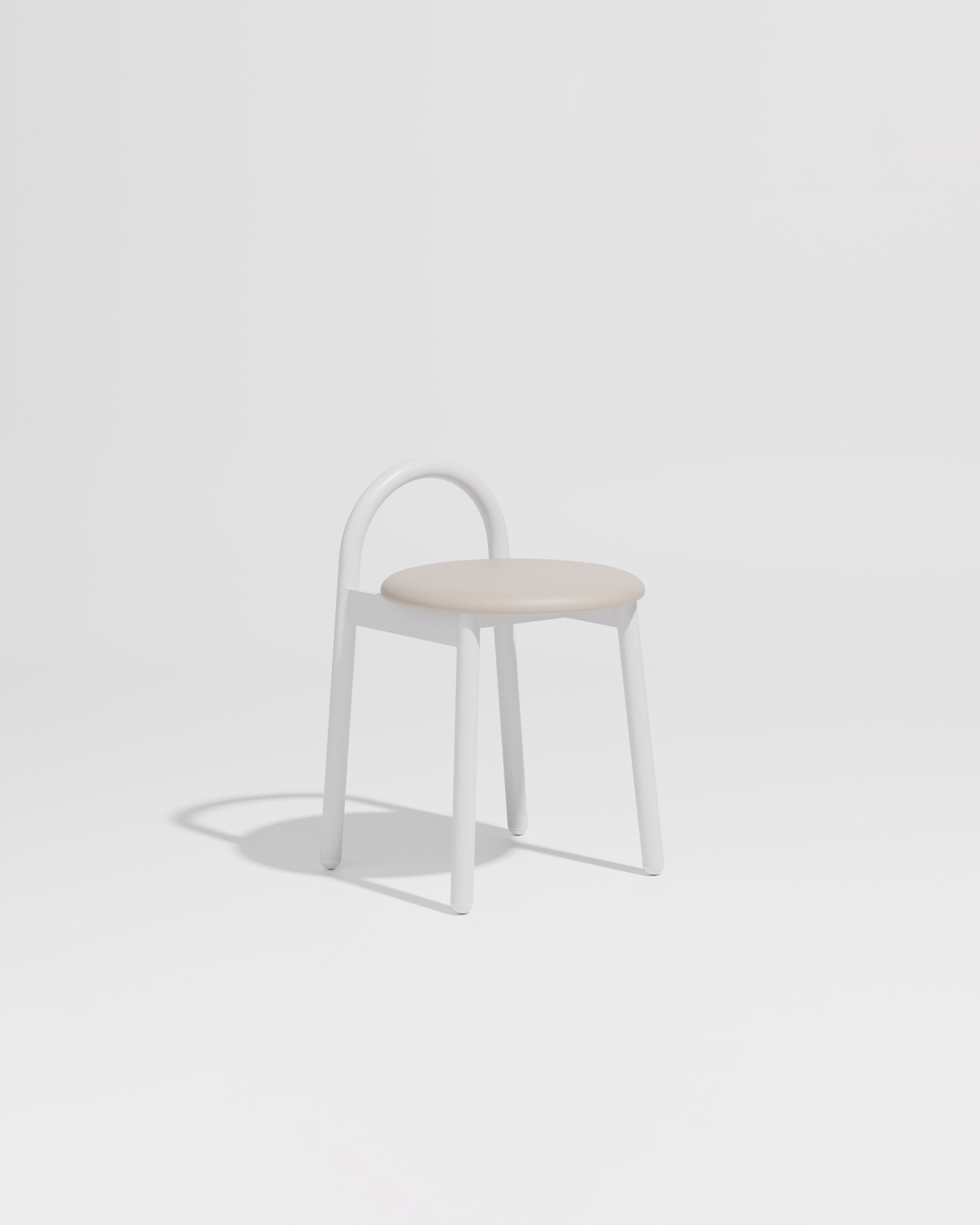 Bobby Stool Metal Upholstered | Daniel Tucker | DesignByThem ** Knoll Prairie 020 / White (Outdoor Suitable)