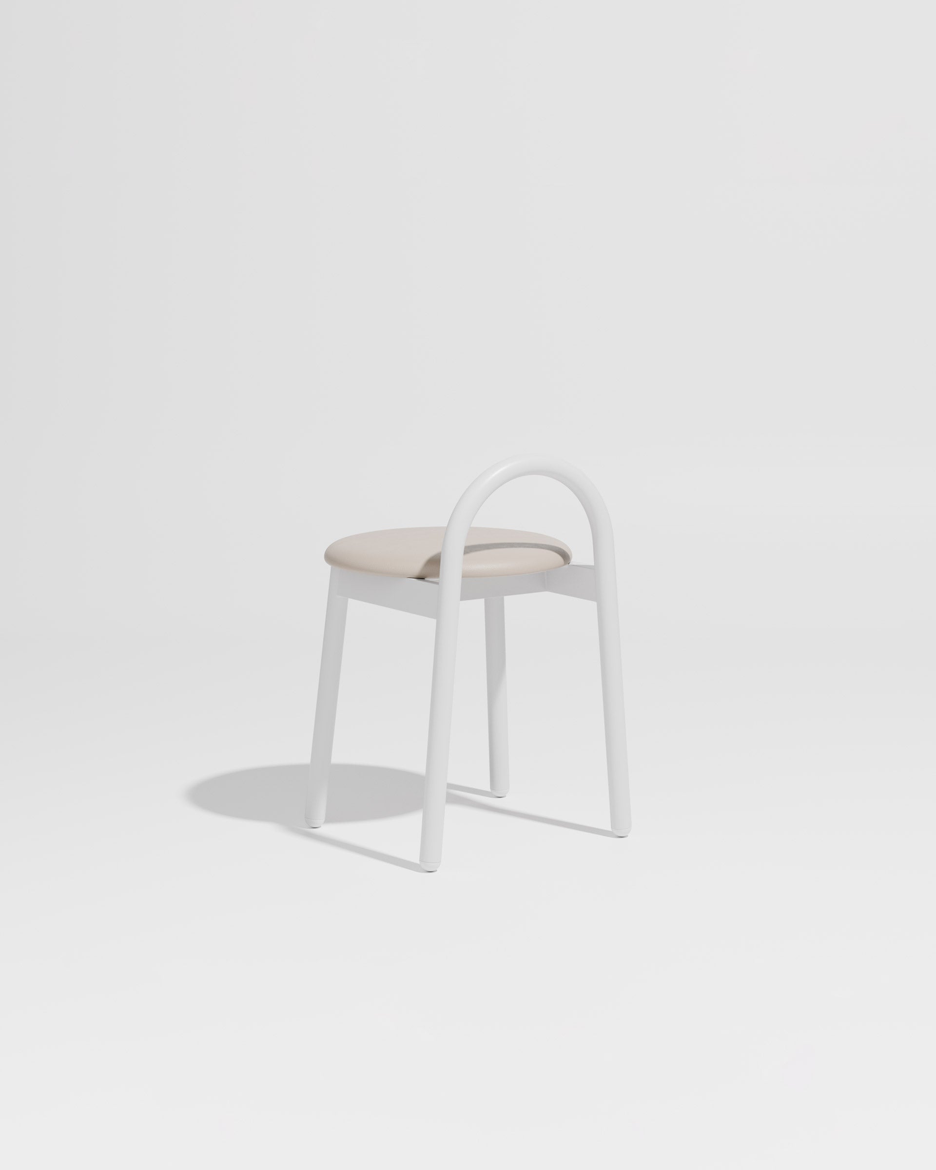 Bobby Stool Metal Upholstered | Daniel Tucker | DesignByThem ** Knoll Prairie 020 / White (Outdoor Suitable)