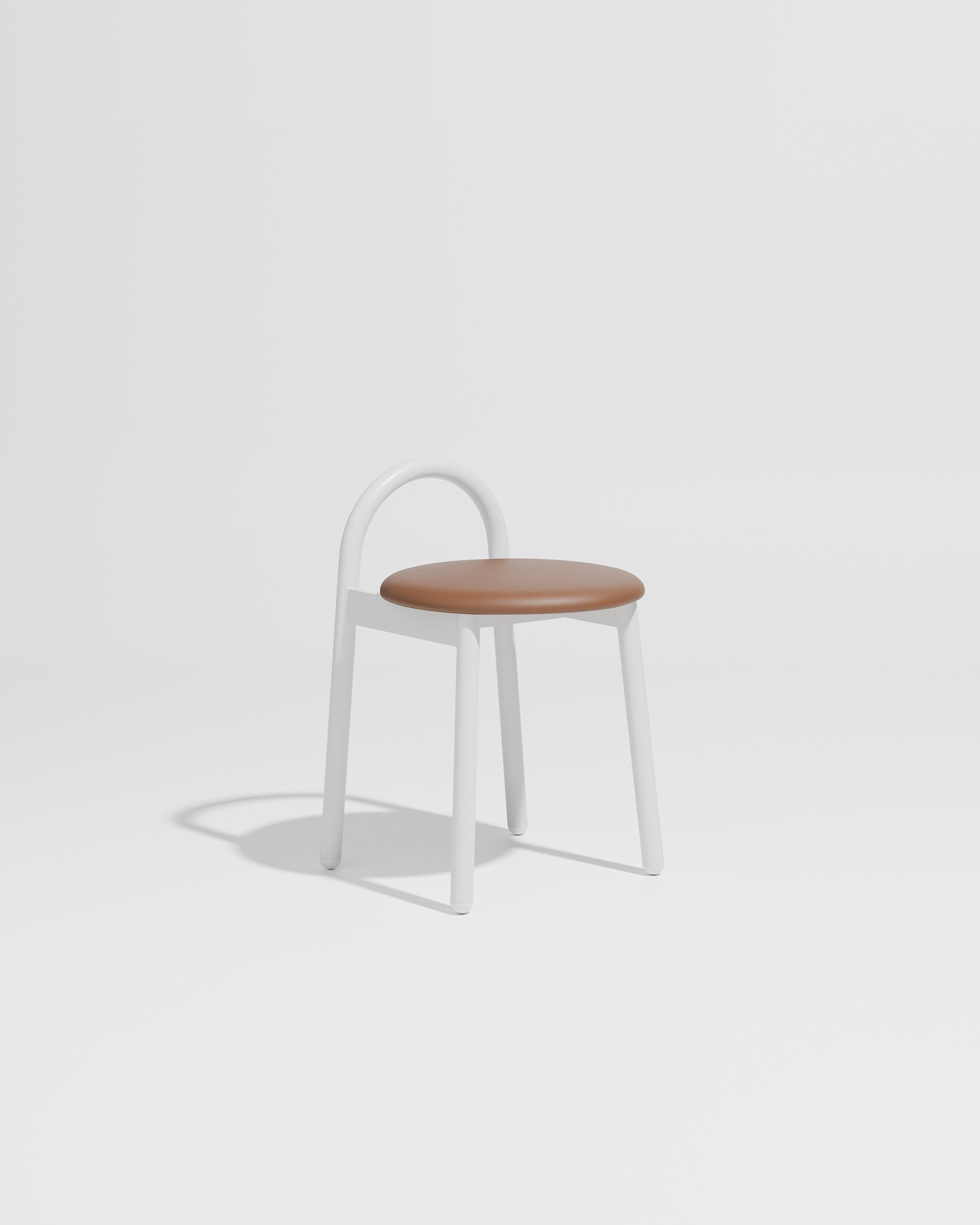 Bobby Stool Metal Upholstered | Daniel Tucker | DesignByThem ** Knoll Prairie 027 / White (Outdoor Suitable)