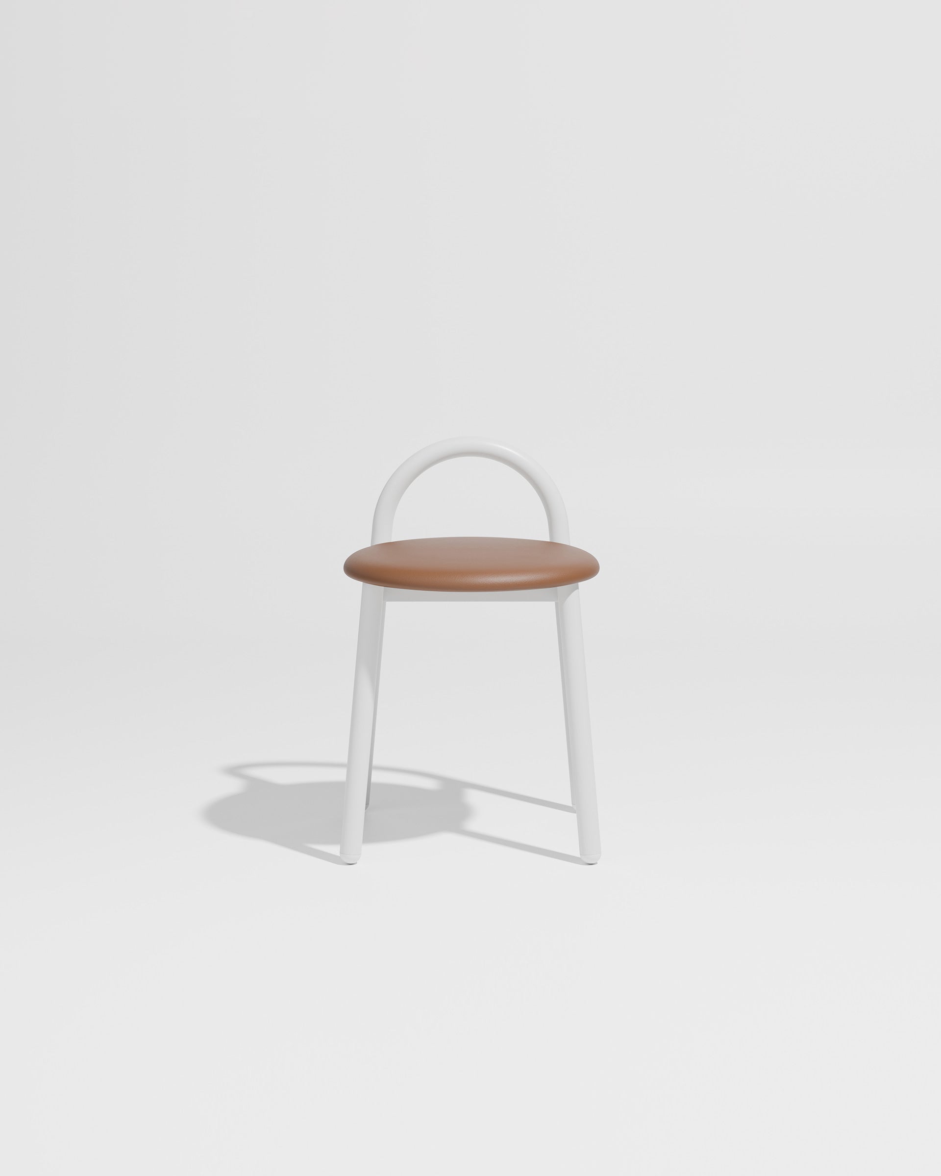 Bobby Stool Metal Upholstered | Daniel Tucker | DesignByThem ** Knoll Prairie 027 / White (Outdoor Suitable)