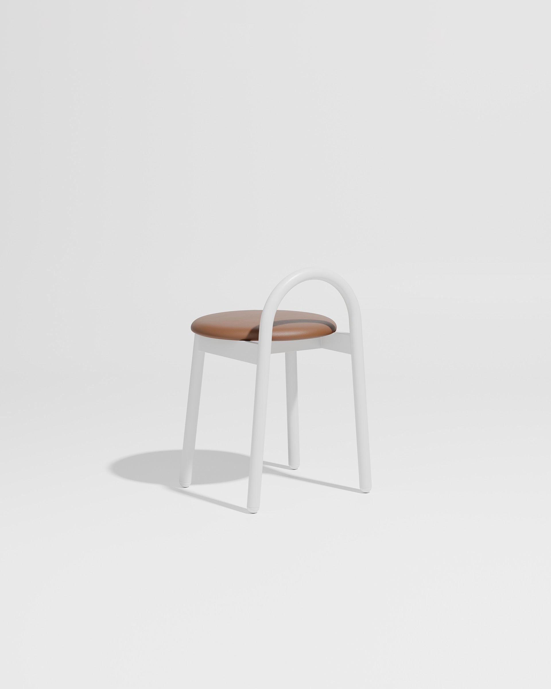 Bobby Stool Metal Upholstered | Daniel Tucker | DesignByThem ** Knoll Prairie 027 / White (Outdoor Suitable)