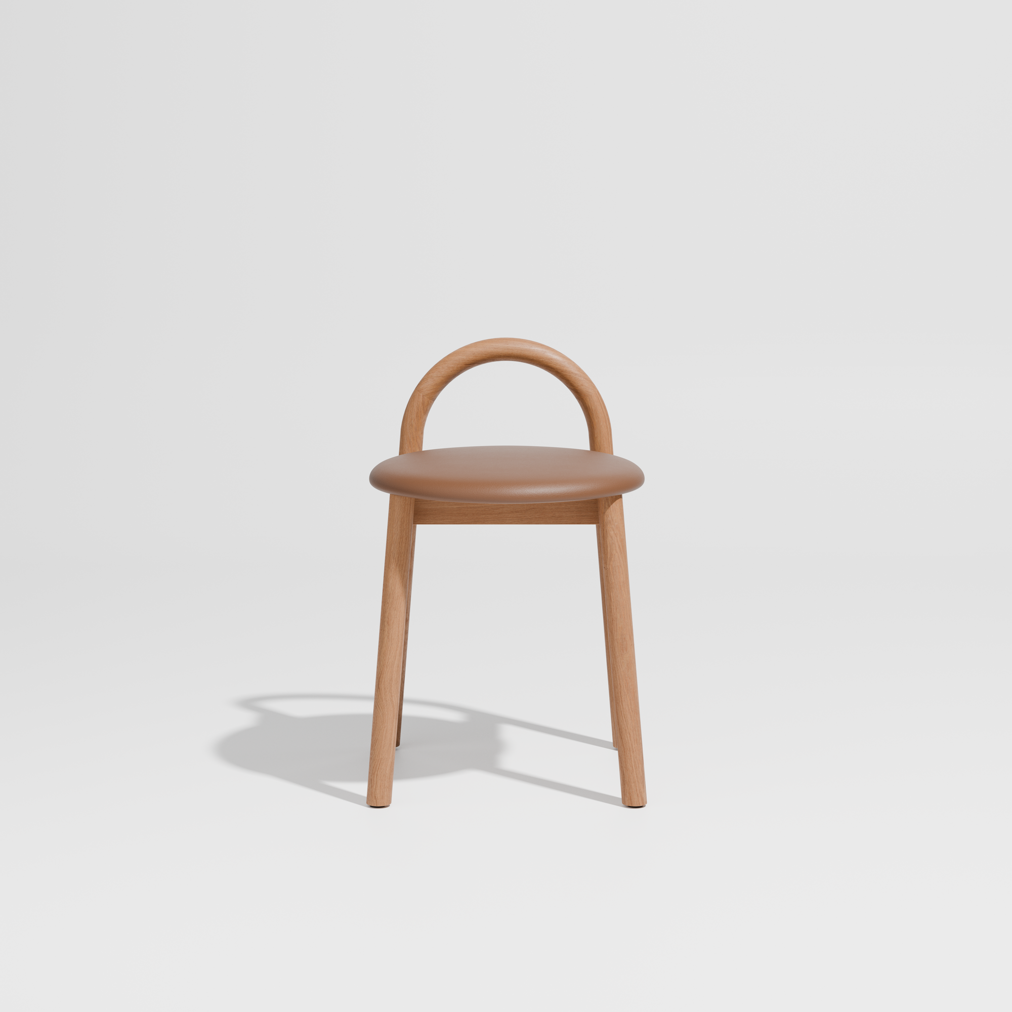 Bobby Timber Low Stool with Seat Pad | DesignByThem ** Knoll Prairie 027 / Oak