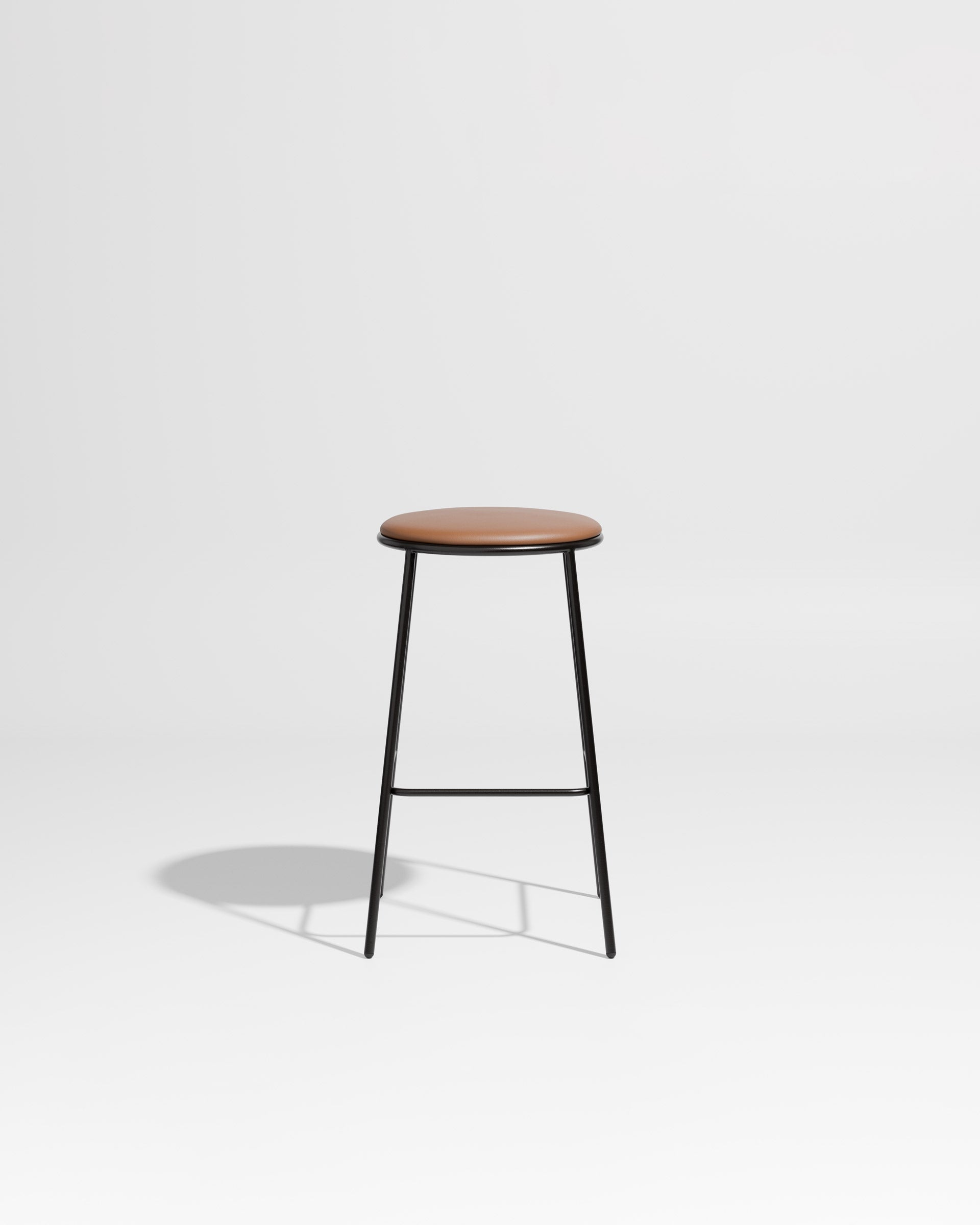 Piper Bar Stool Upholstered | Gibson Karlo | DesignByThem ** Black / Knoll Prairie 027 Almond (Outdoor Suitable)