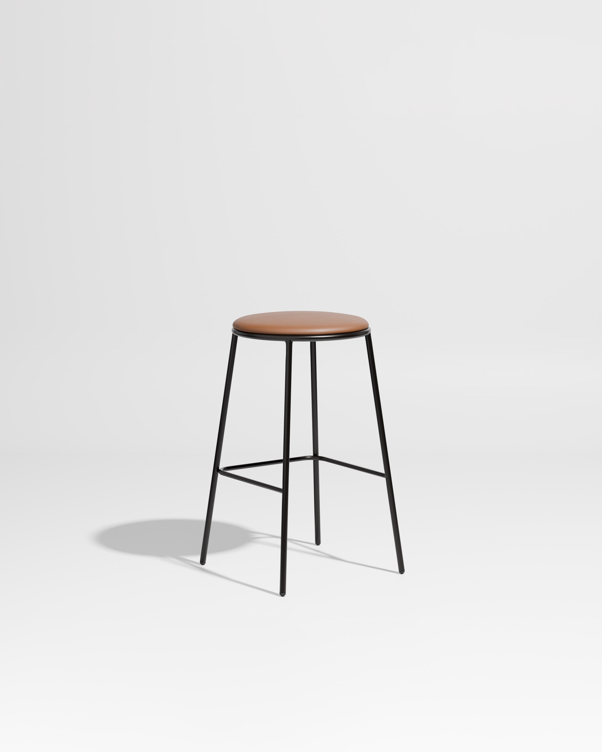 Piper Bar Stool Upholstered | Gibson Karlo | DesignByThem ** Black / Knoll Prairie 027 Almond (Outdoor Suitable)