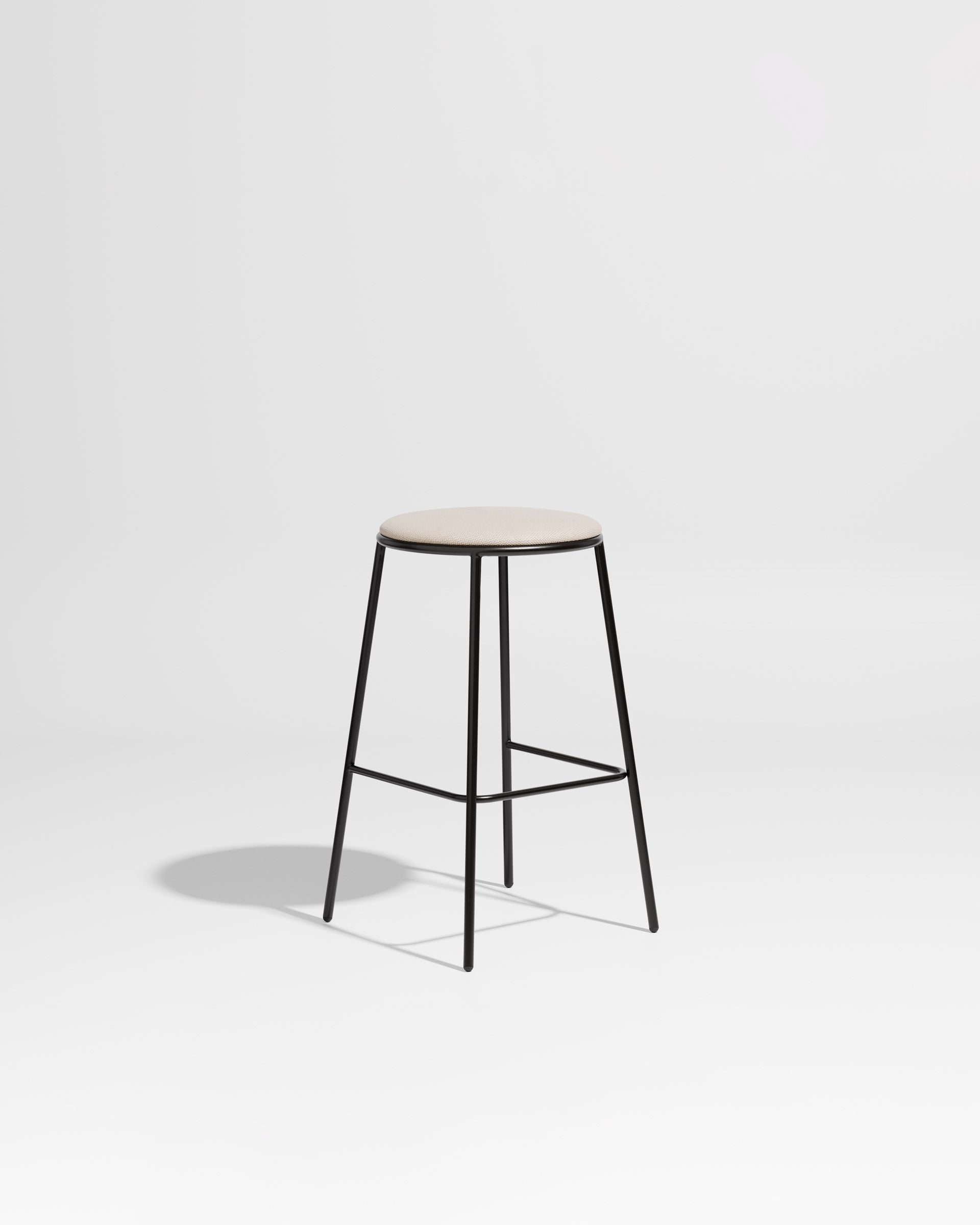 Piper Bar Stool Upholstered | Gibson Karlo | DesignByThem ** Black / Maharam Merit 030 Manila