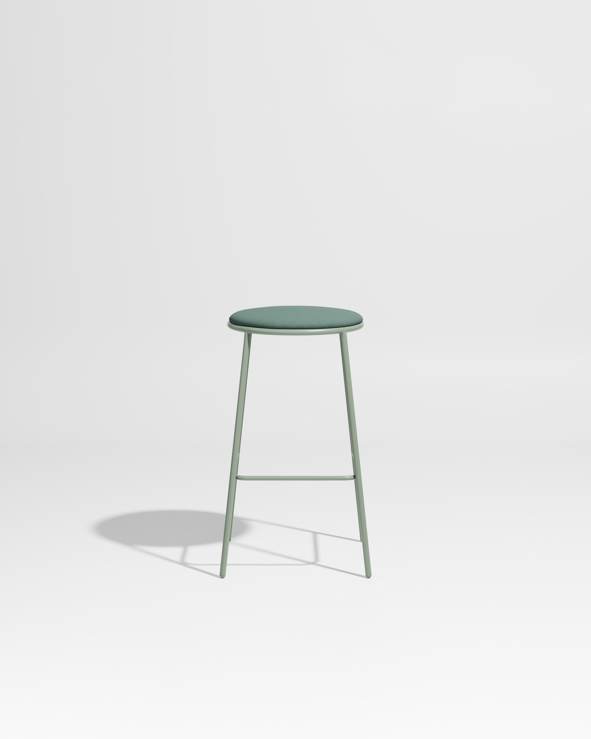 Piper Bar Stool Upholstered | Gibson Karlo | DesignByThem ** Pale Eucalypt / Maharam Merit 017 Hedera