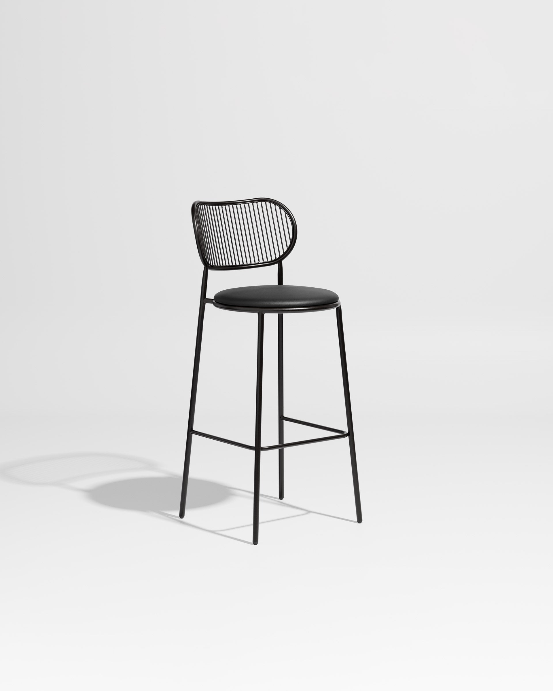 Piper Bar Chair Upholstered | Gibson Karlo | DesignByThem ** Black Black / Knoll Prairie - 018 (Outdoor Suitable)