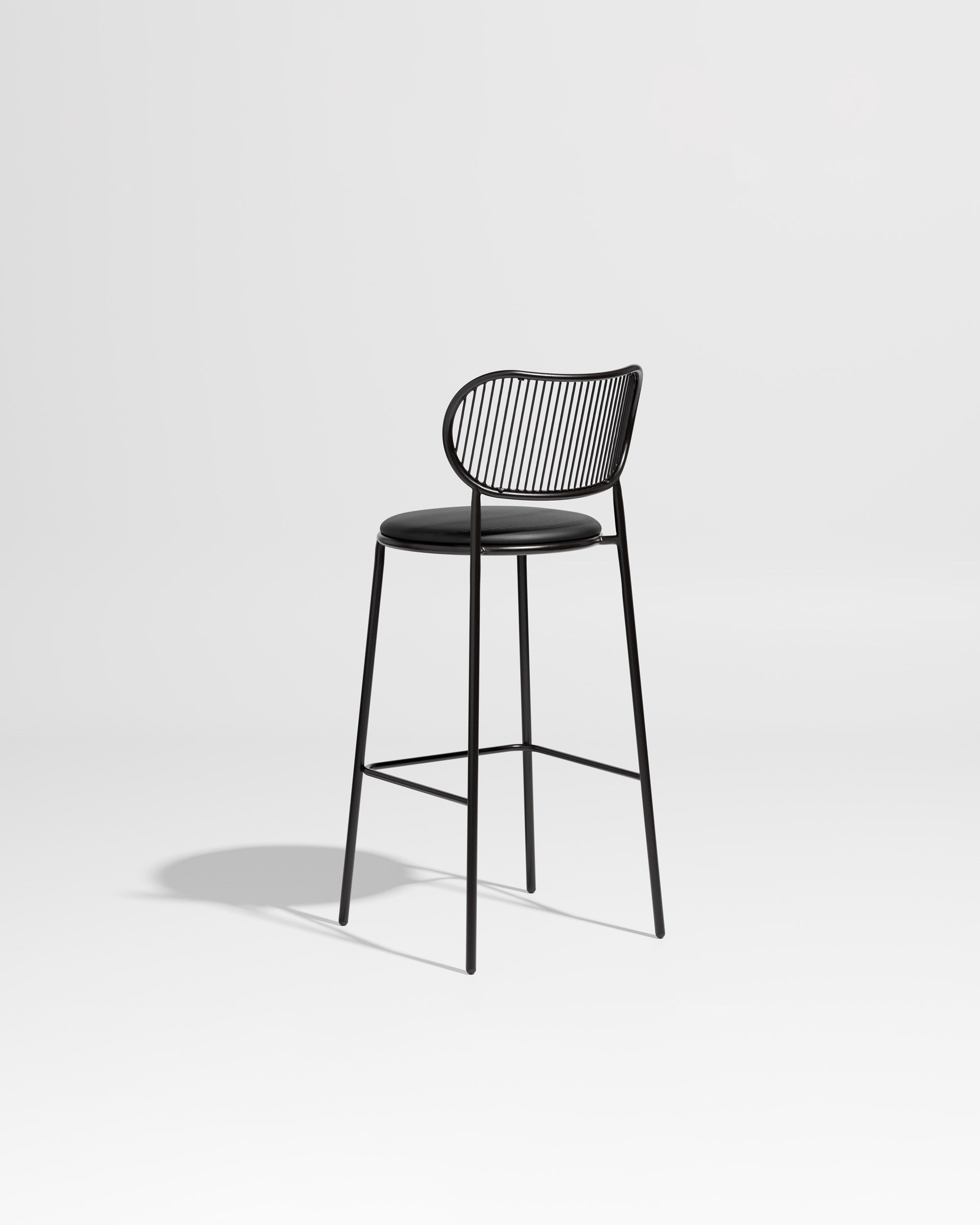 Piper Bar Chair Upholstered | Gibson Karlo | DesignByThem ** Black Black / Knoll Prairie - 018 (Outdoor Suitable)