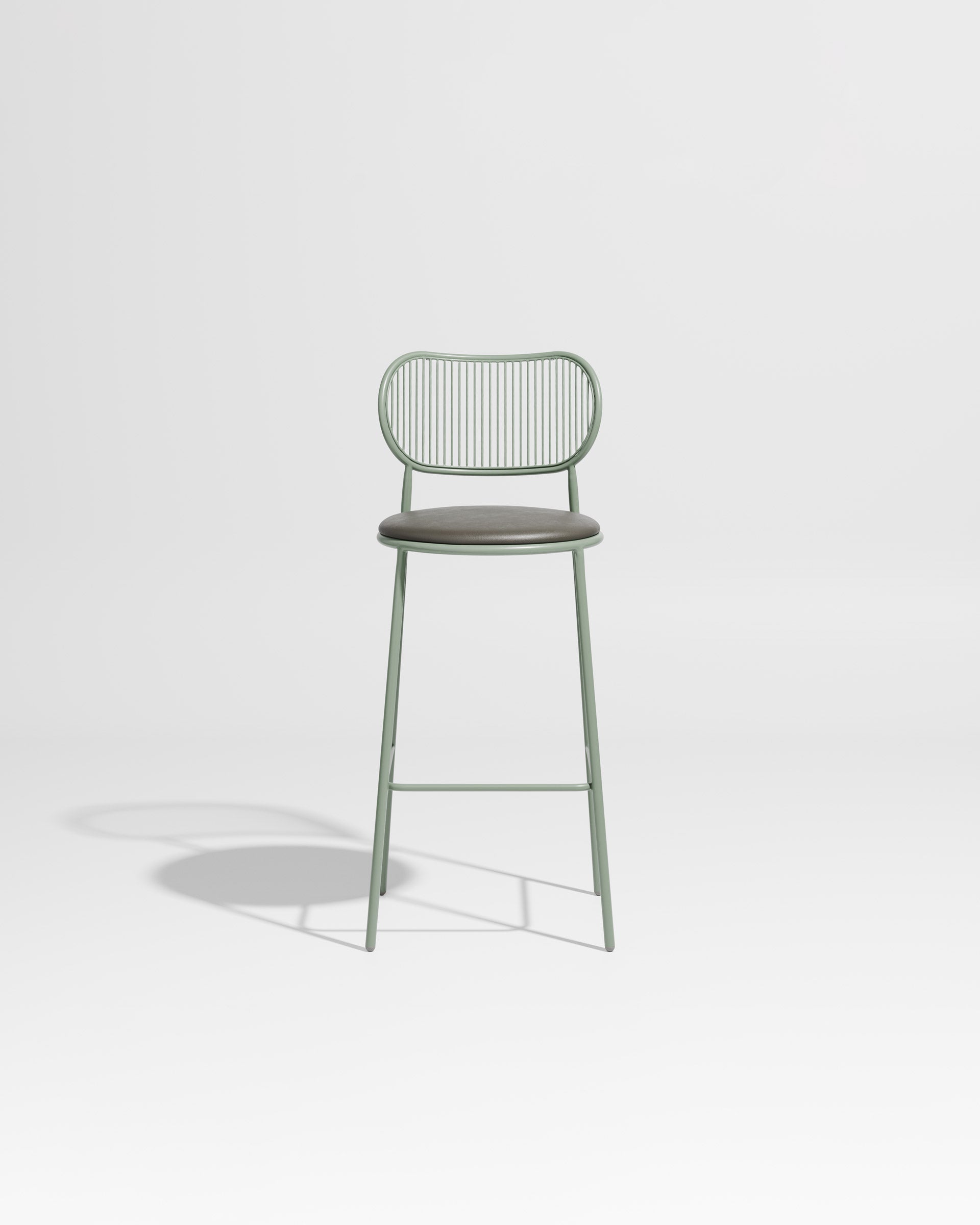 Piper Bar Chair Upholstered | Gibson Karlo | DesignByThem ** Pale Eucalypt  / Knoll Prairie - 034 (Outdoor Suitable)