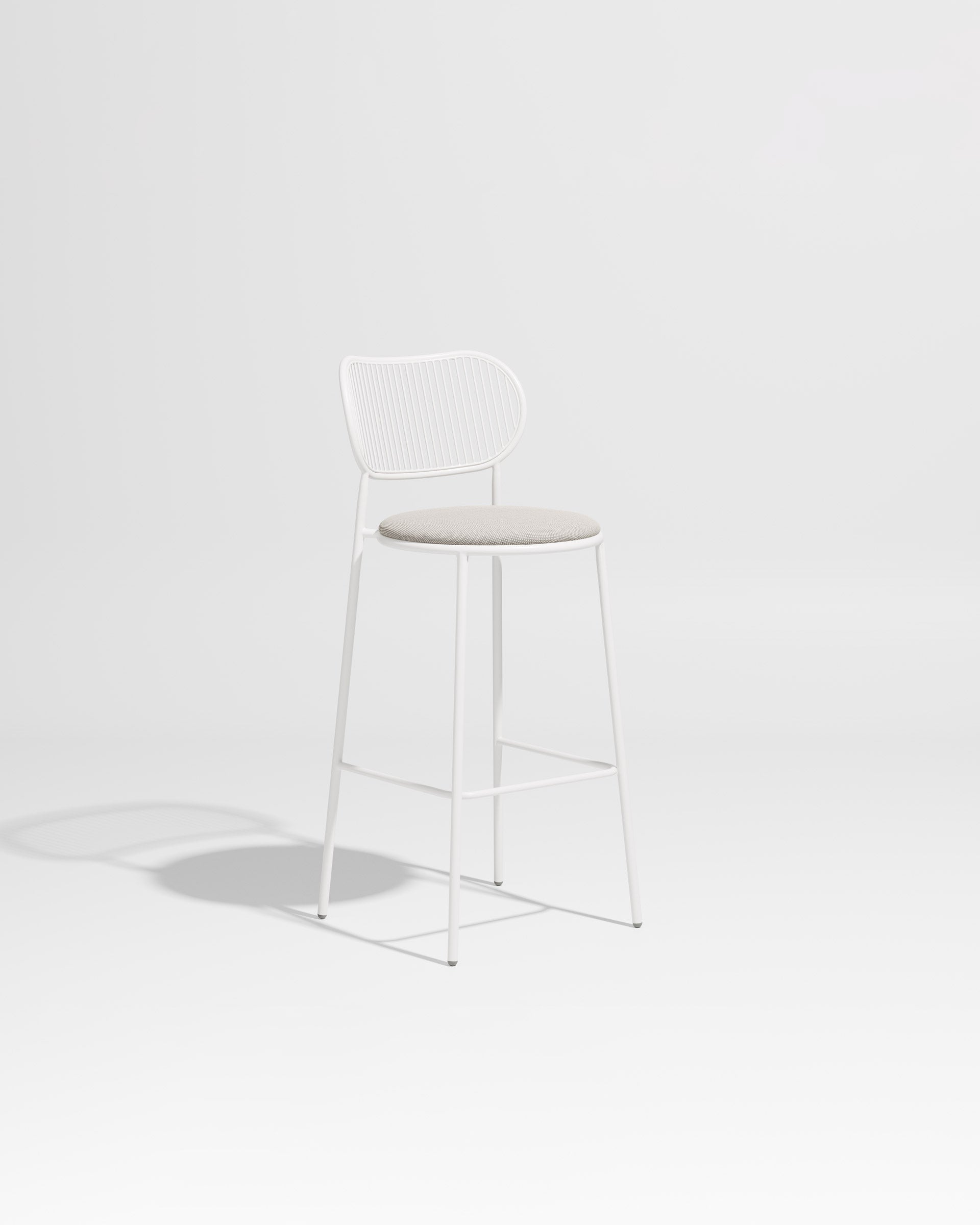 Piper Bar Chair Upholstered | Gibson Karlo | DesignByThem ** White White / Maharam Merit - 023 (Indoor Only)