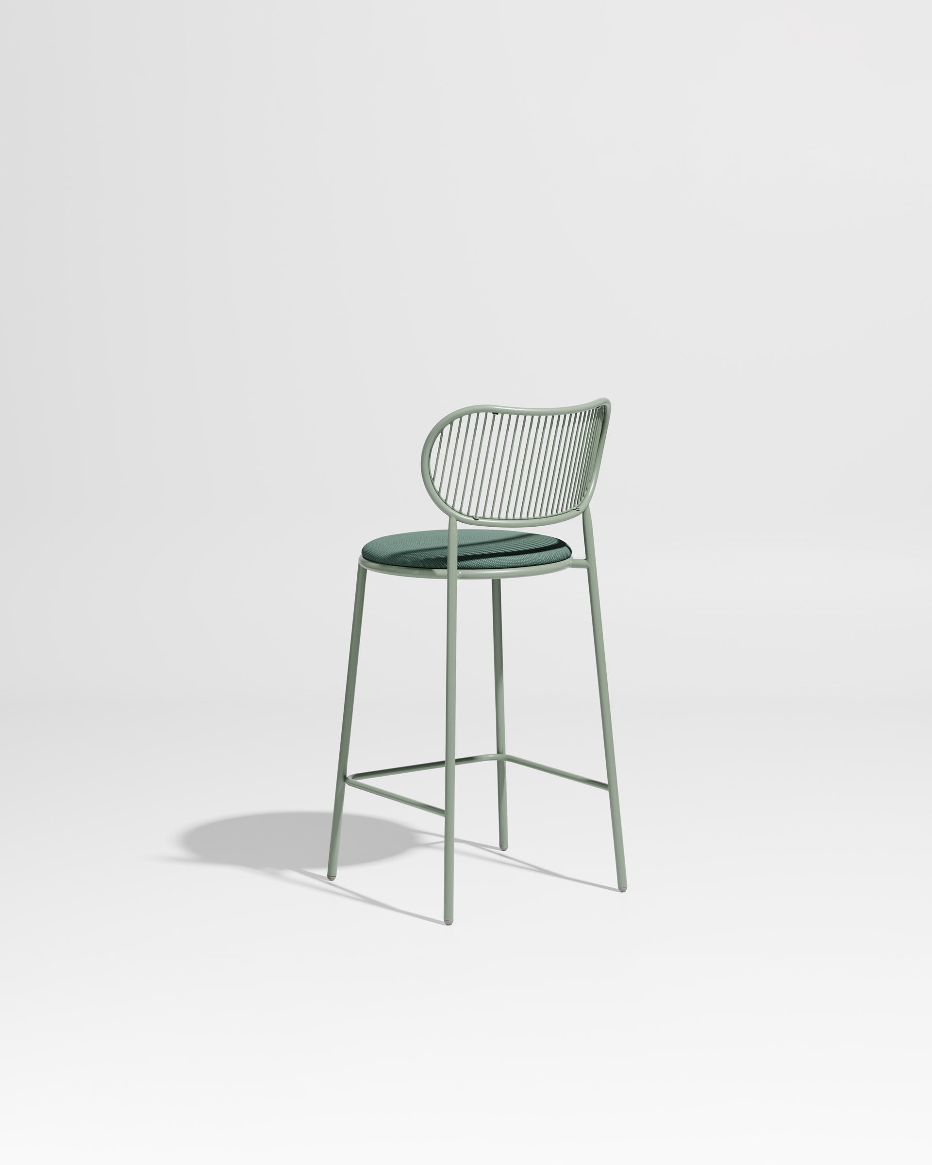 Piper Counter Chair | Gibson Karlo | Stainless Steel | DesignByThem ** Pale Eucalypt / Maharam Merit - 017 (Indoor Only)