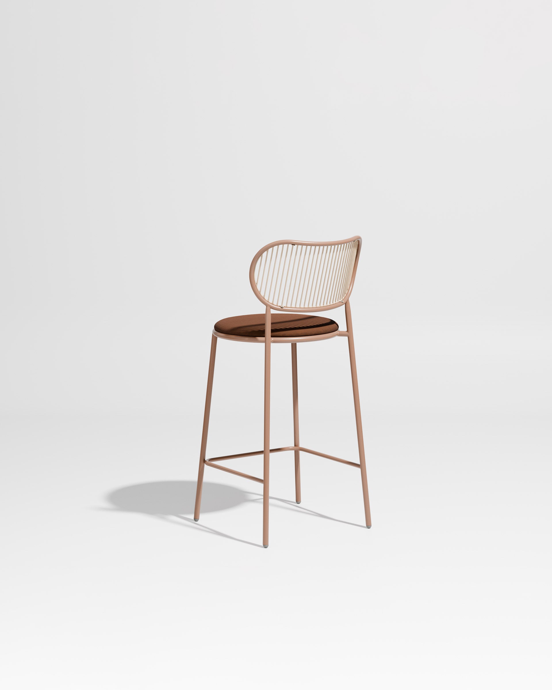 Piper Counter Chair | Gibson Karlo | Stainless Steel | DesignByThem ** Nutmeg-Beige / Maharam Merit - 033 (Indoor Only)