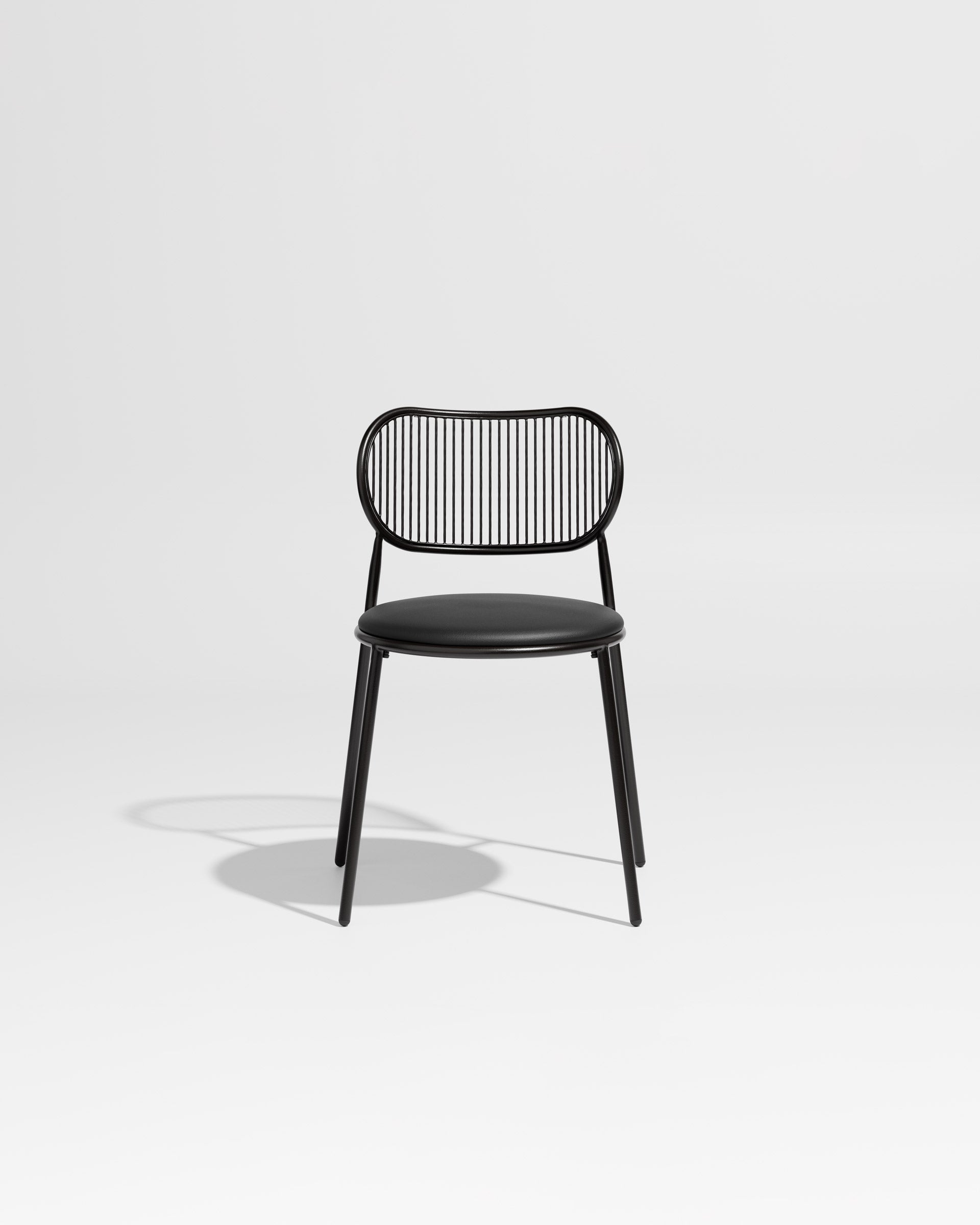 Piper Chair | Gibson Karlo | Dining Stainless Steel | DesignByThem ** Black-Black / Knoll Prairie - 0018 (Outdoor Suitable)