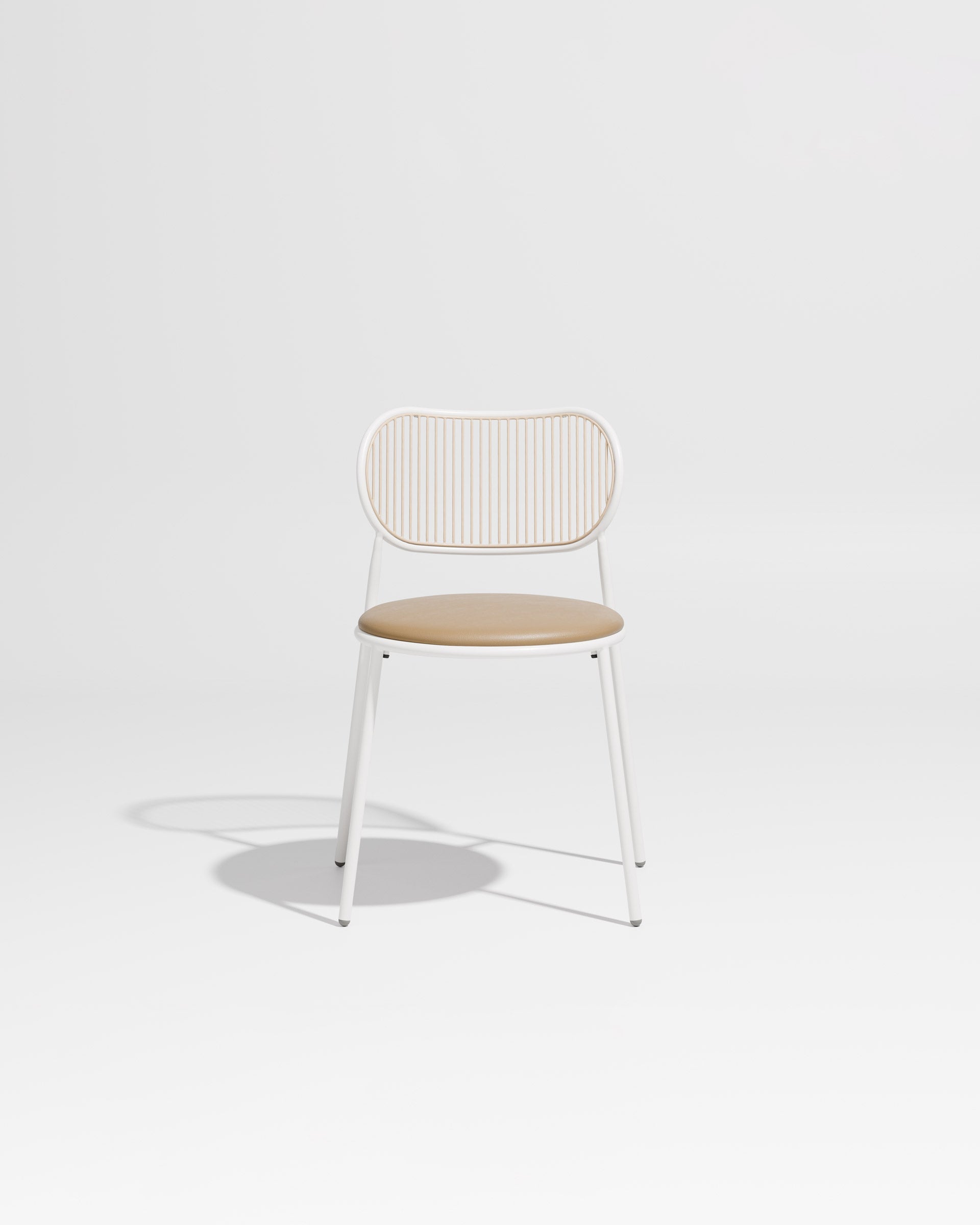 Piper Chair | Gibson Karlo | Dining Stainless Steel | DesignByThem ** White-Beige / Knoll Prairie - 0025 (Outdoor Suitable)