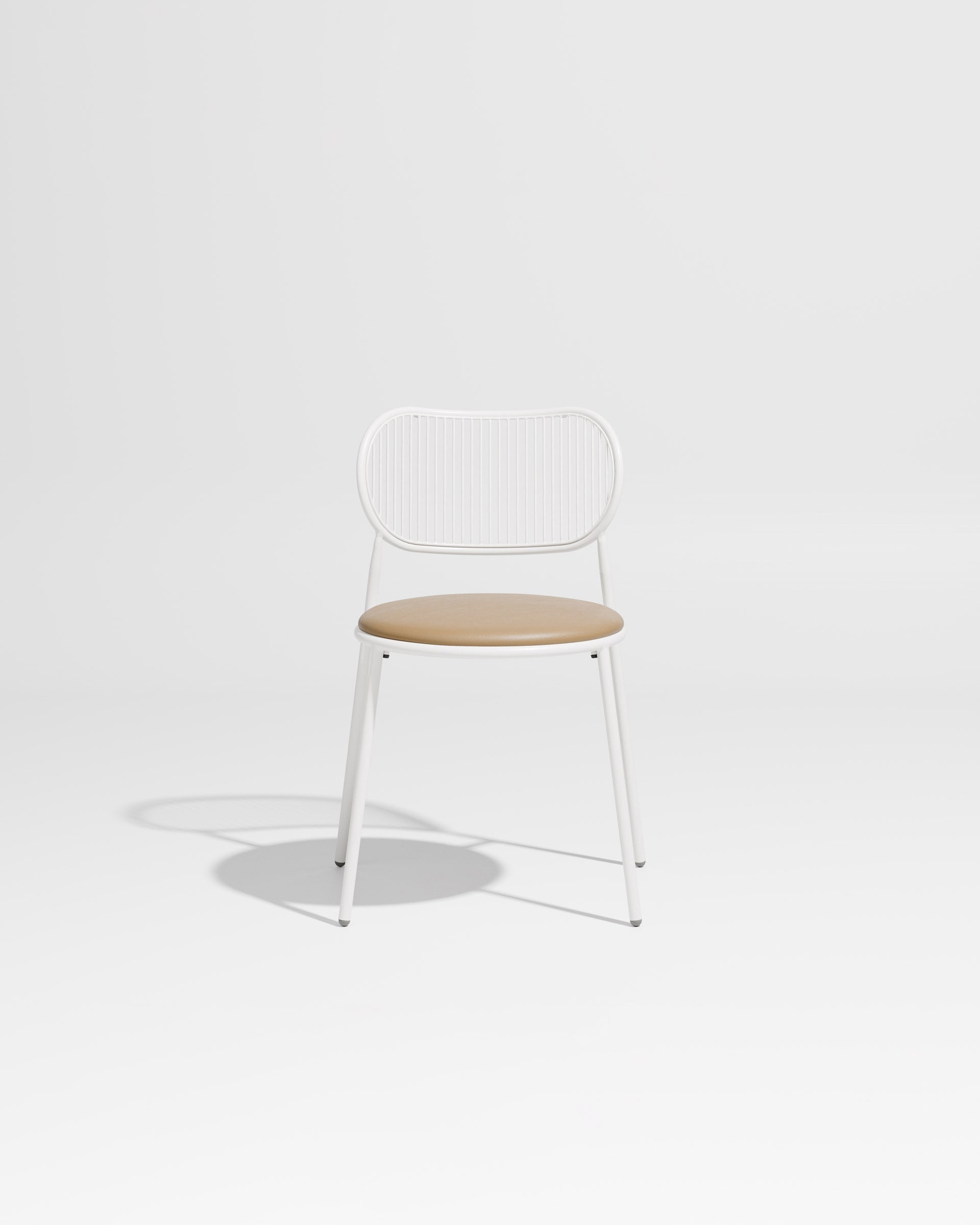 Piper Chair | Gibson Karlo | Dining Stainless Steel | DesignByThem ** White-White / Knoll Prairie - 0025 (Outdoor Suitable)