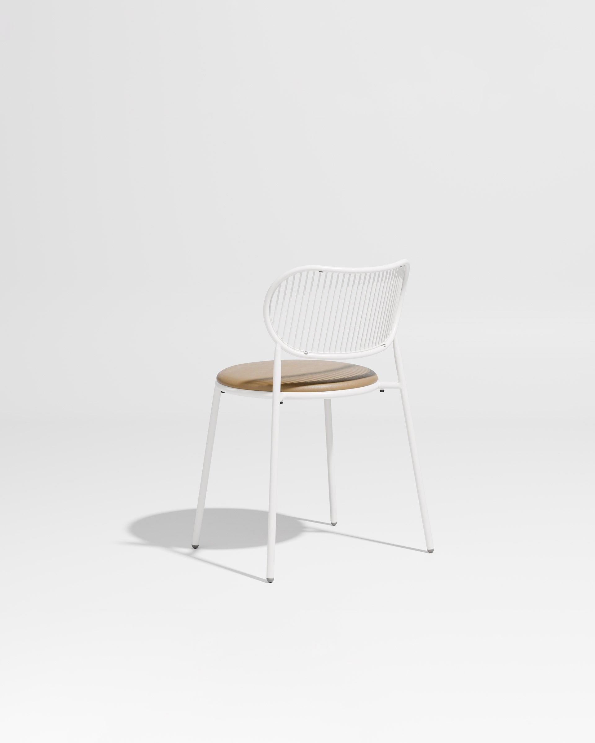 Piper Chair | Gibson Karlo | Dining Stainless Steel | DesignByThem ** White-White / Knoll Prairie - 0025 (Outdoor Suitable)