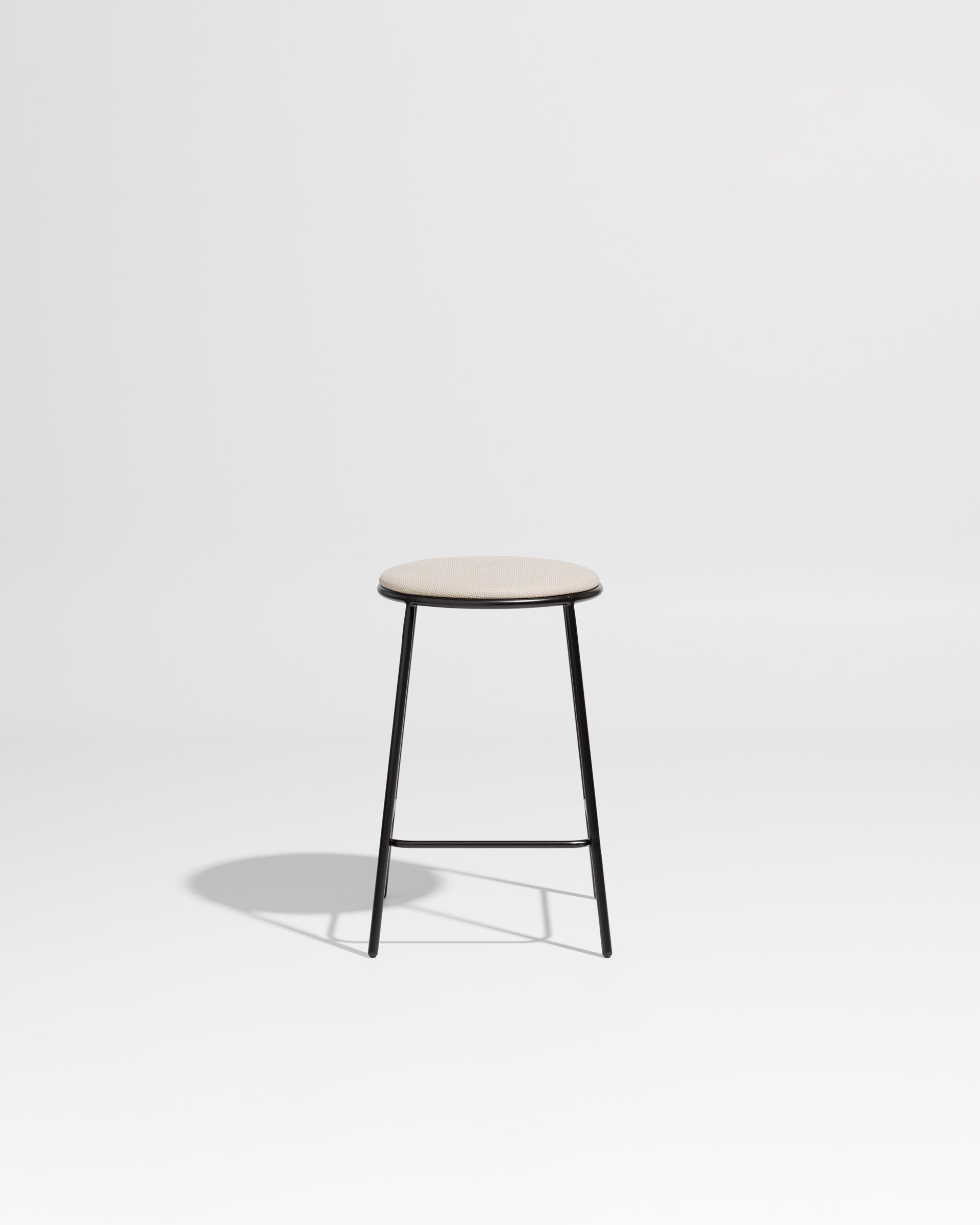 Piper Counter Stool | Gibson Karlo | Stainless Steel | DesignByThem ** Black / Maharam Merit - 030 (Indoor Only)