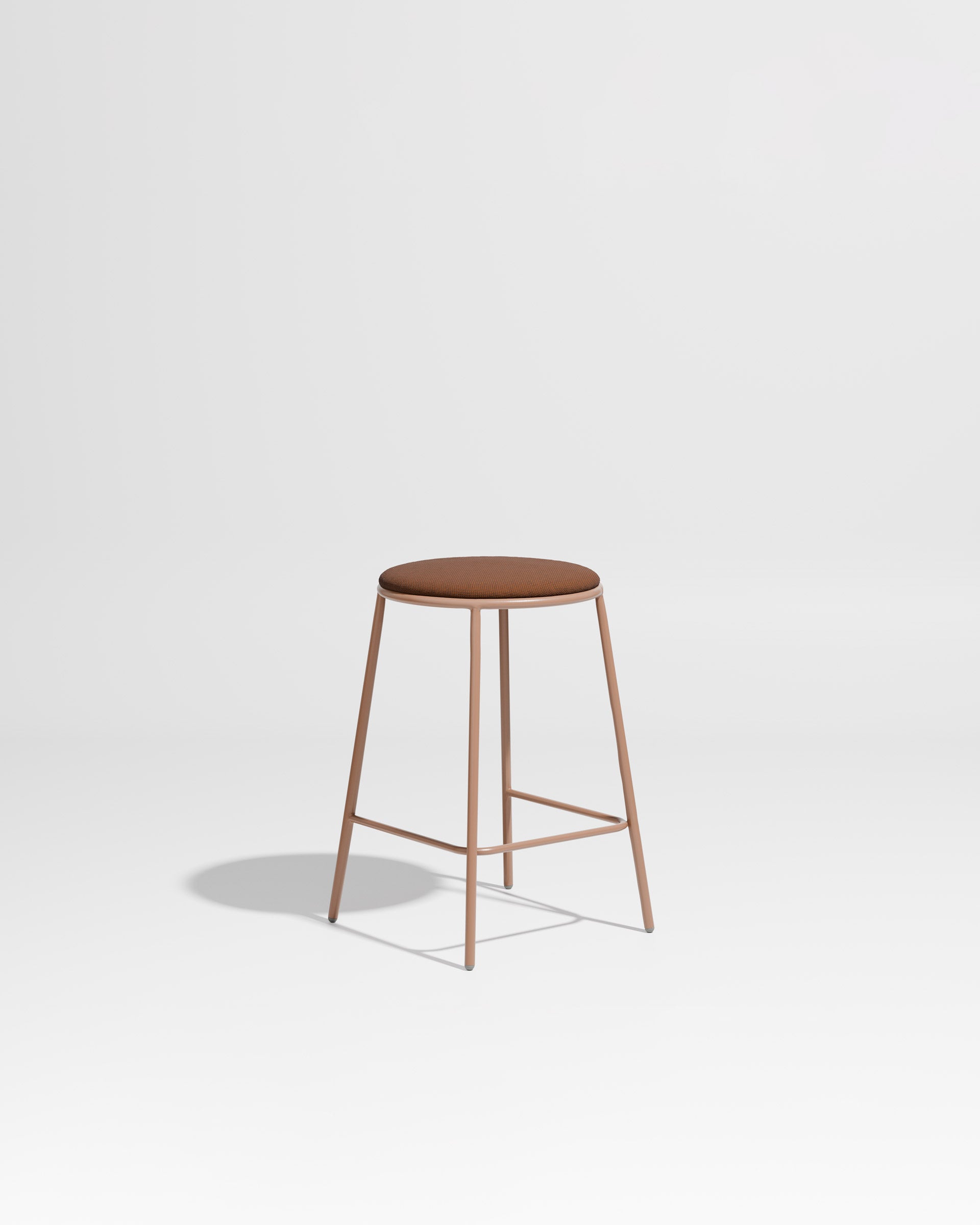 Piper Counter Stool | Gibson Karlo | Stainless Steel | DesignByThem ** Nutmeg / Maharam Merit - 033 (Indoor Only)