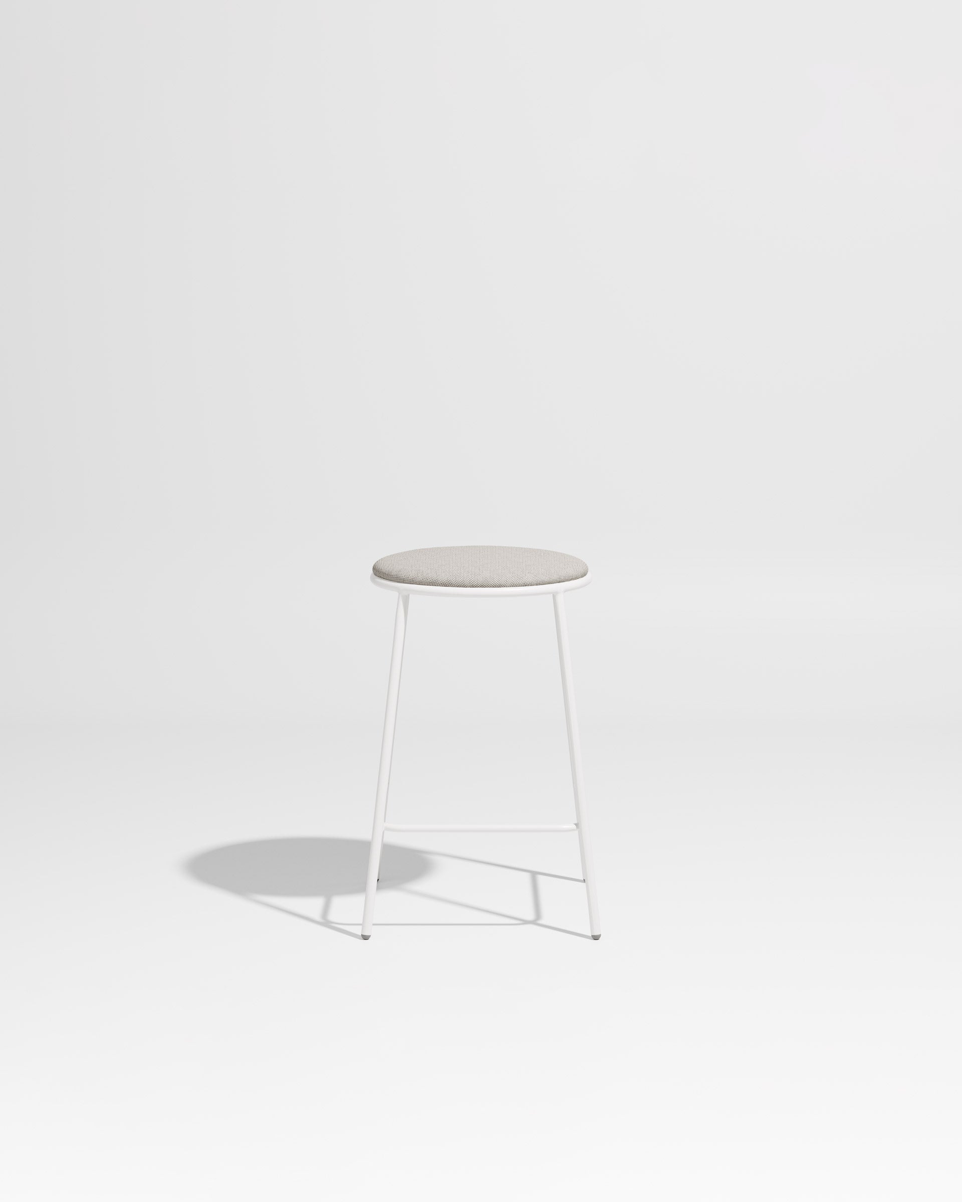 Piper Counter Stool | Gibson Karlo | Stainless Steel | DesignByThem ** White / Maharam Merit - 023 (Indoor Only)