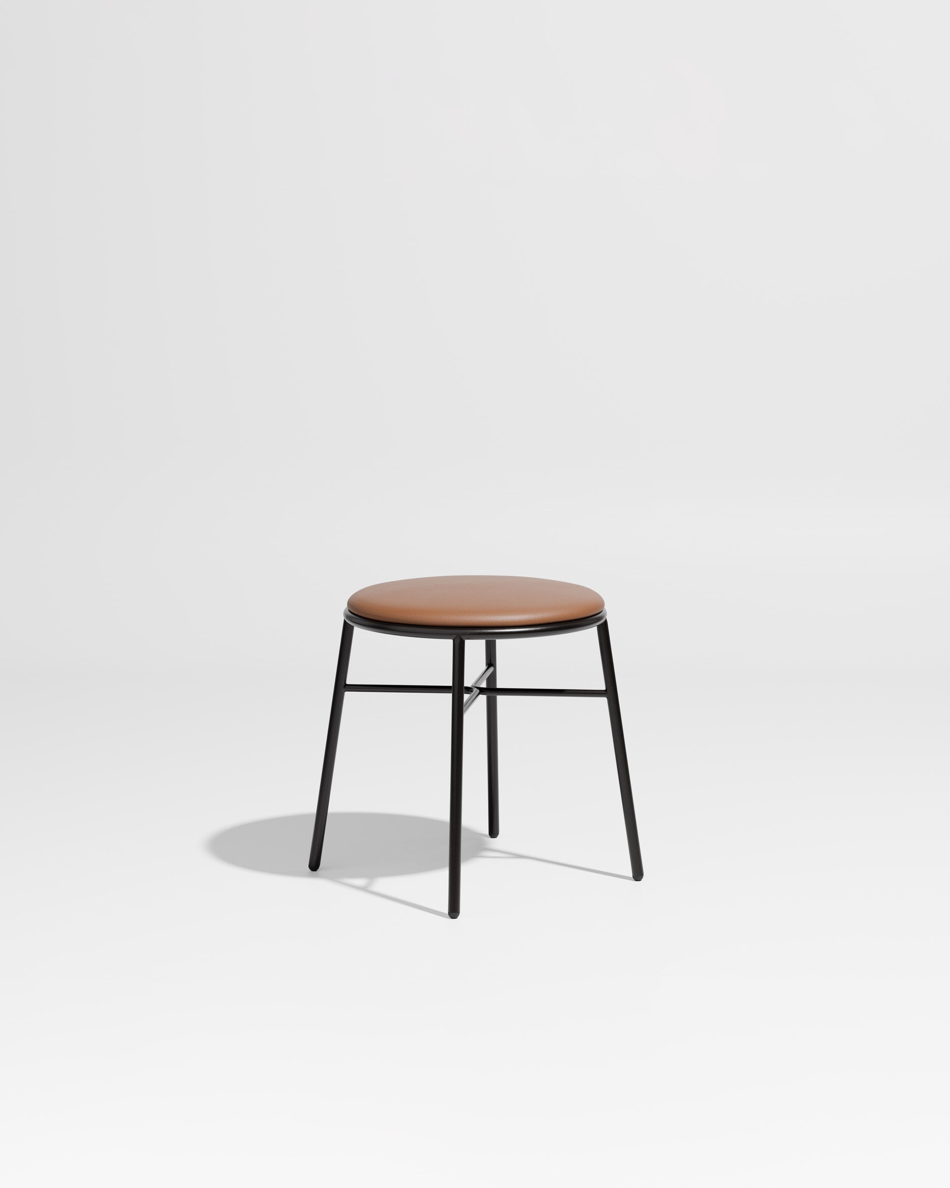 Piper Low Stool | Gibson Karlo | Stainless Steel | DesignByThem ** Black / Knoll Prairie - 027 (Outdoor Suitable)