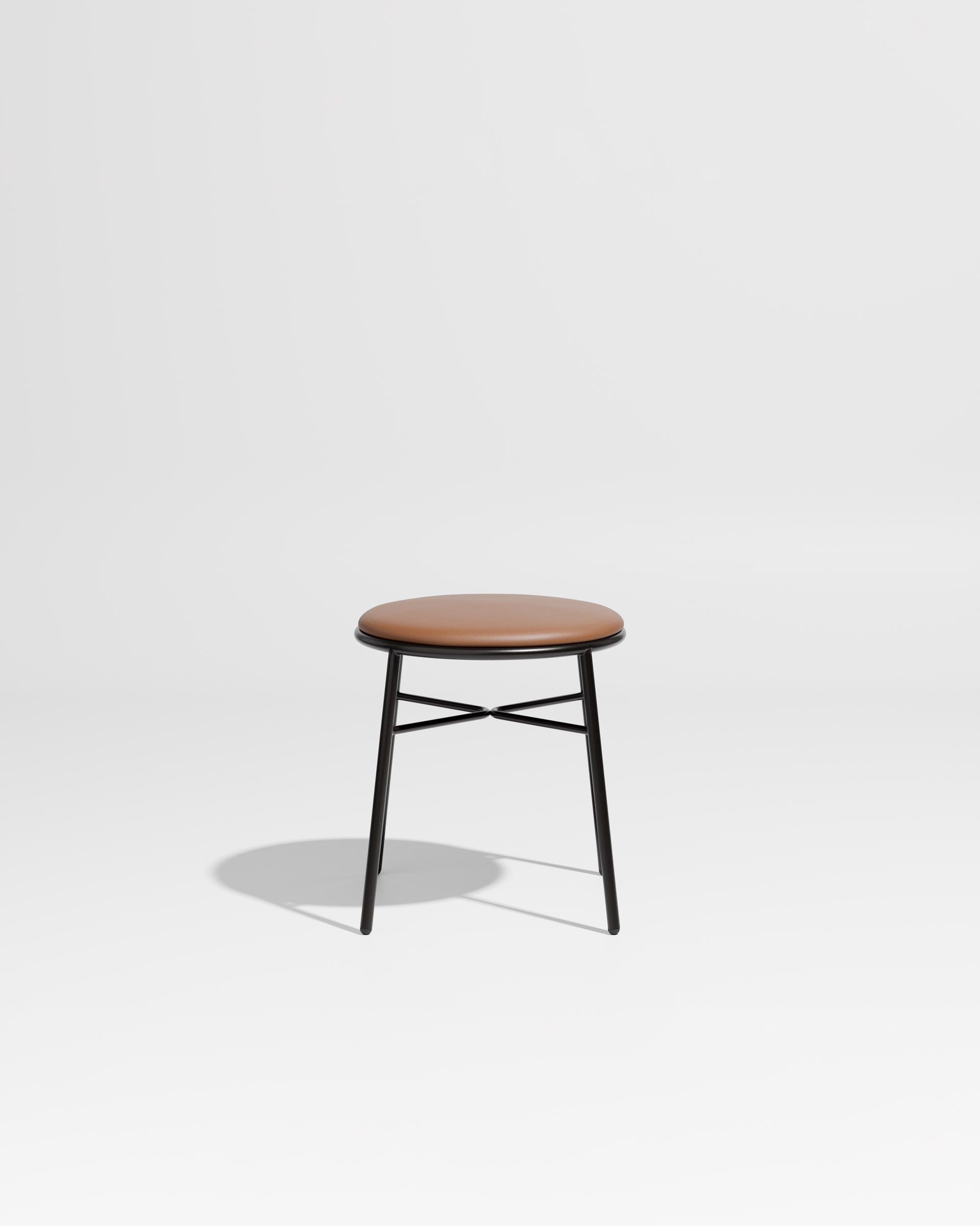 Piper Low Stool | Gibson Karlo | Stainless Steel | DesignByThem ** Black / Knoll Prairie - 027 (Outdoor Suitable)