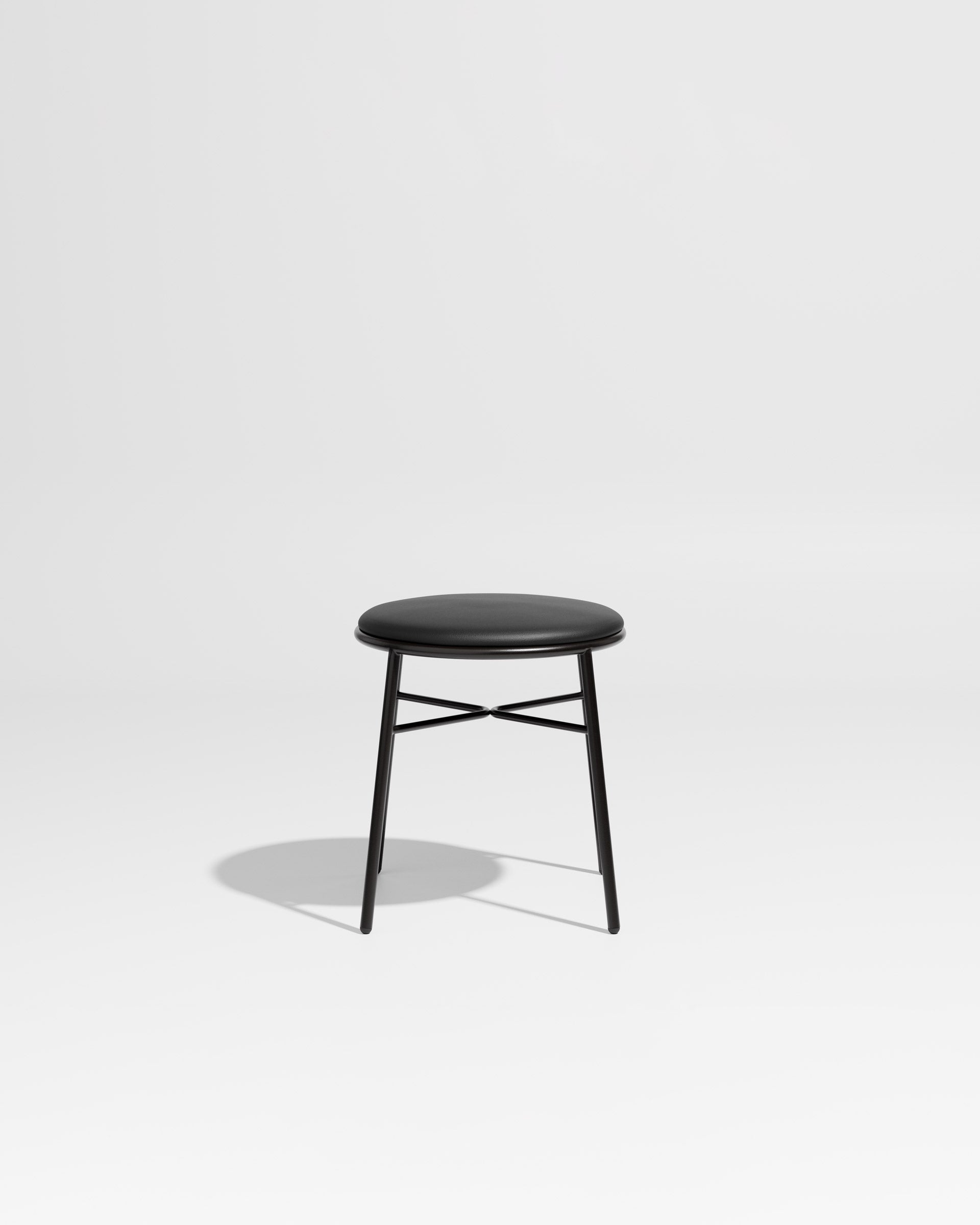 Piper Low Stool | Gibson Karlo | Stainless Steel | DesignByThem ** Black / Knoll Prairie - 018 (Outdoor Suitable)