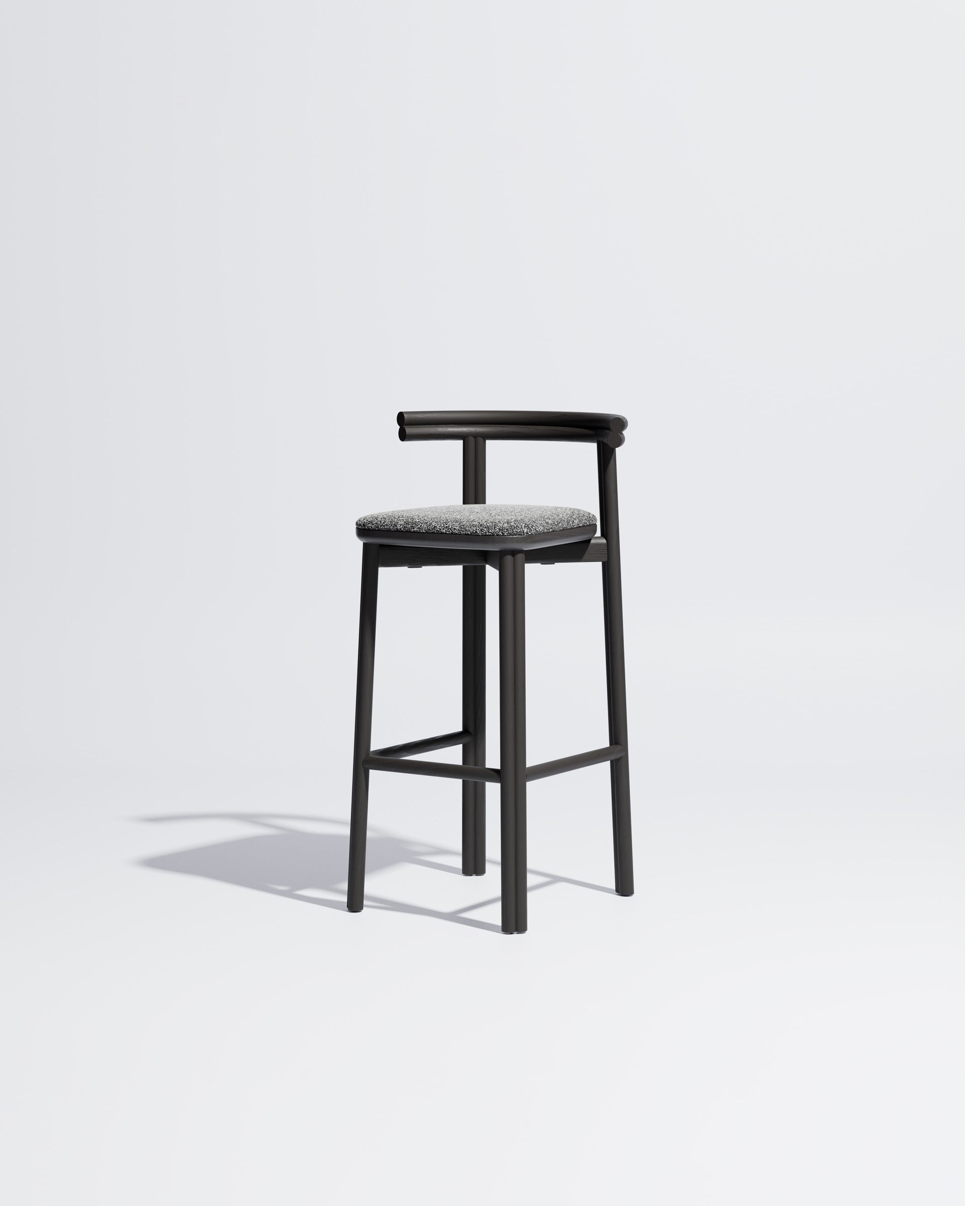 Twill Bar Chair Upholstered | Gibson Karlo | DesignByThem **  Black / Kvadrat Zero - 004