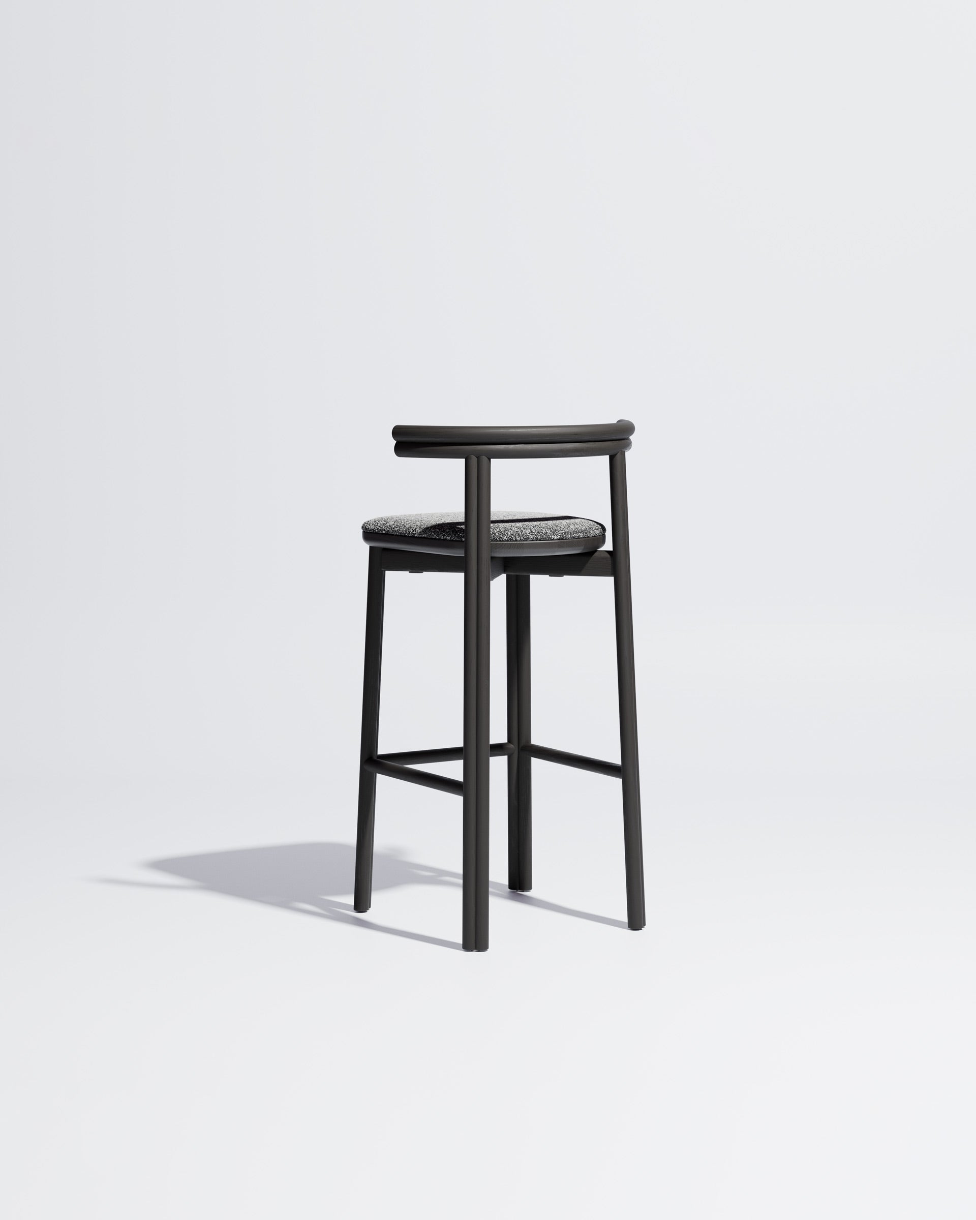 Twill Bar Chair Upholstered | Gibson Karlo | DesignByThem **  Black / Kvadrat Zero - 004