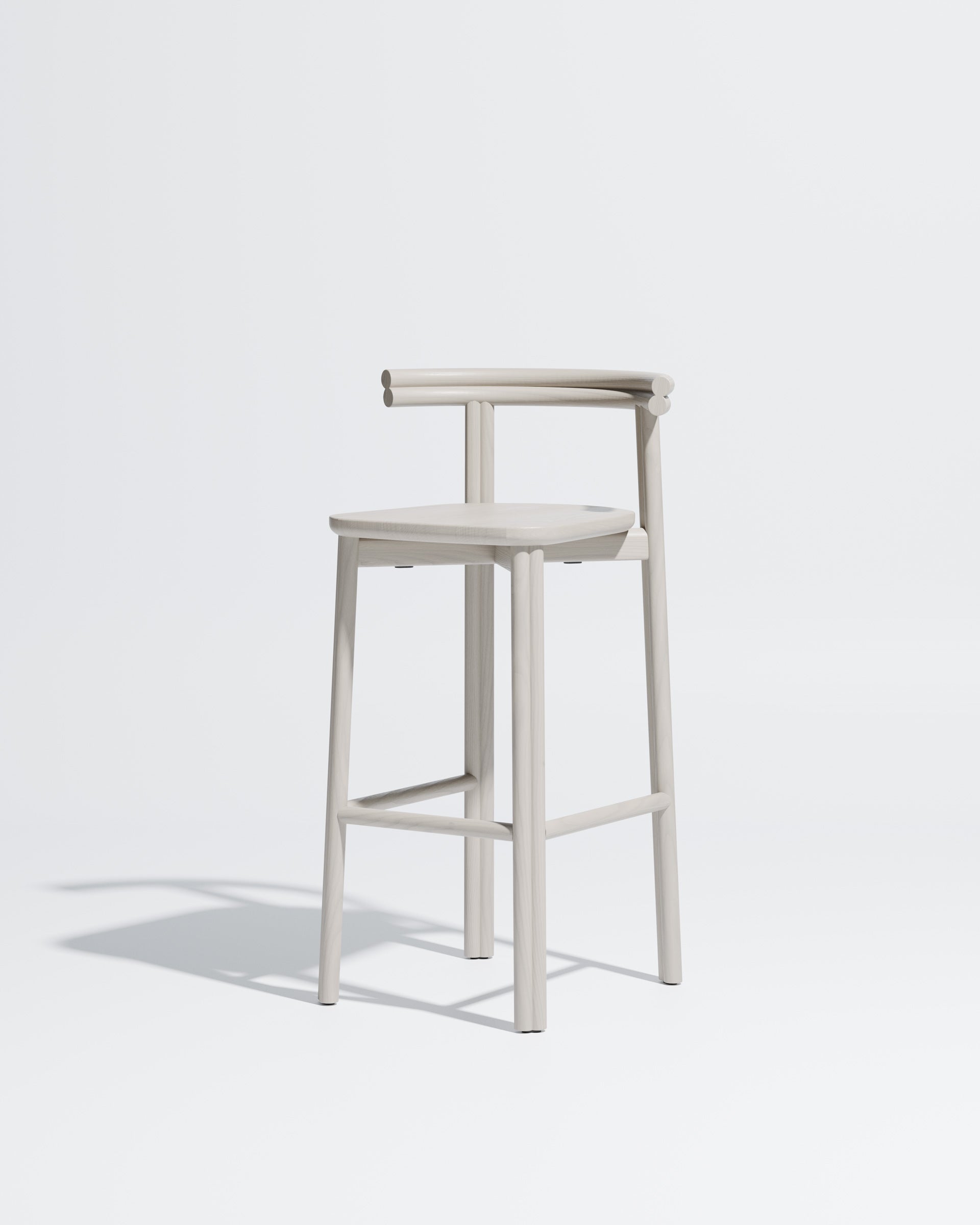 Silk Grey Twill Bar Chair | Timber Bar Stool | Gibson Karlo | DesignByThem