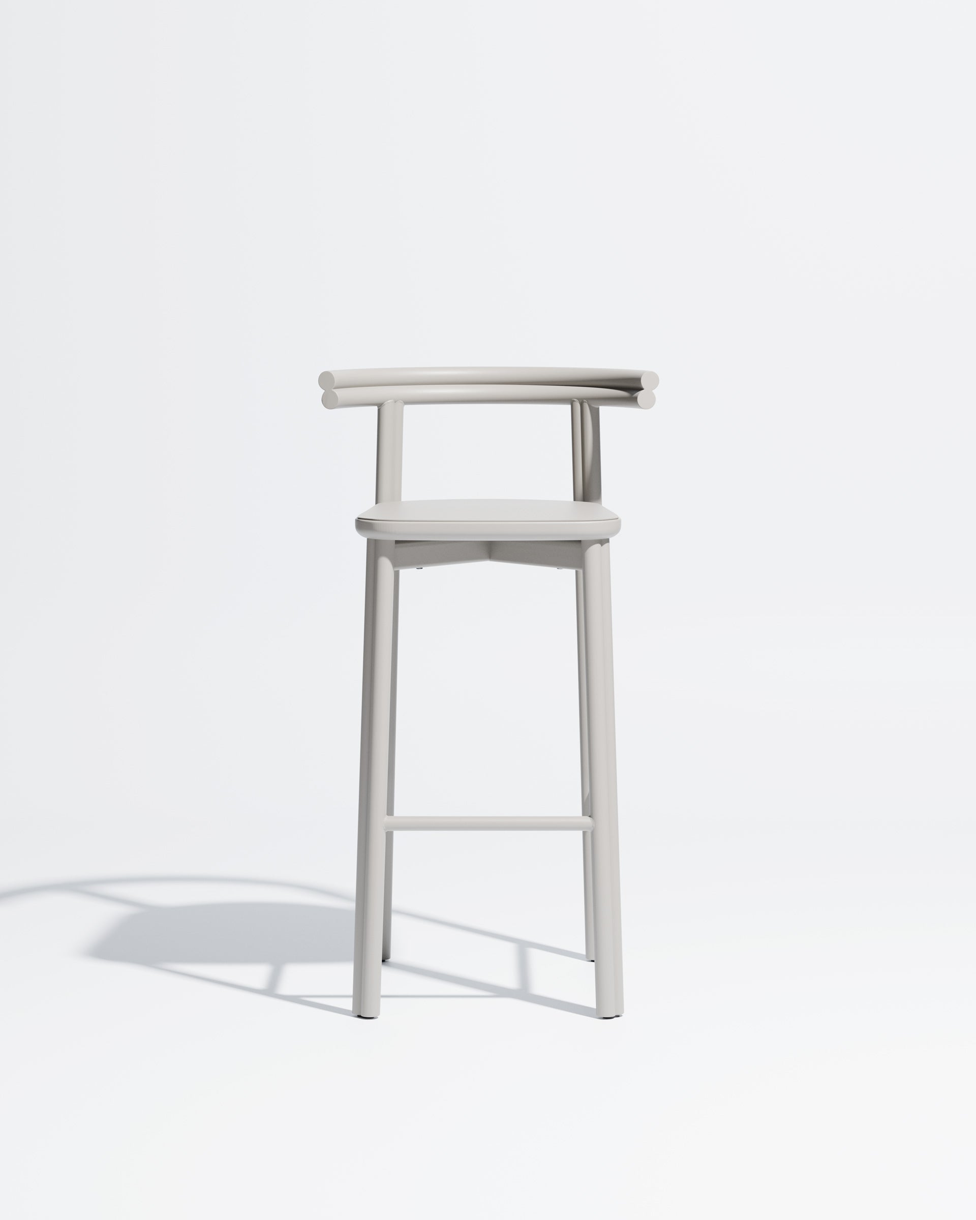 Twill Metal Bar Chair | Silk Grey Metal Stool | GibsonKarlo | DesignByThem