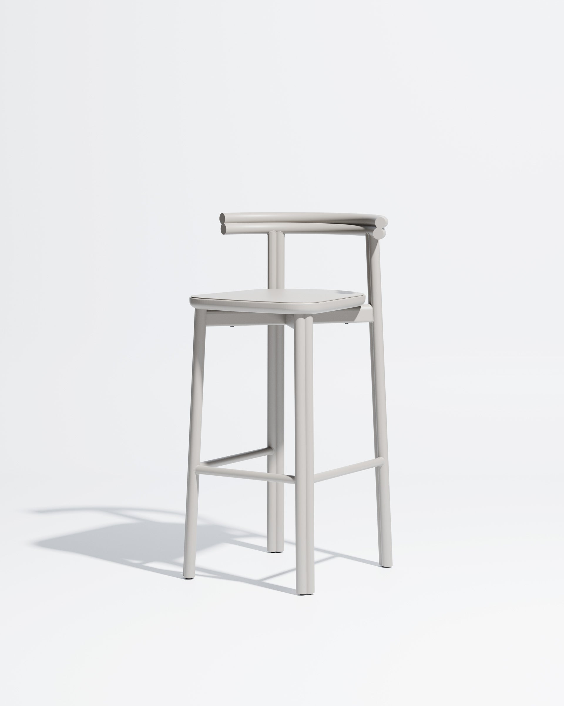 Twill Metal Bar Chair | Silk Grey Metal Stool | GibsonKarlo | DesignByThem
